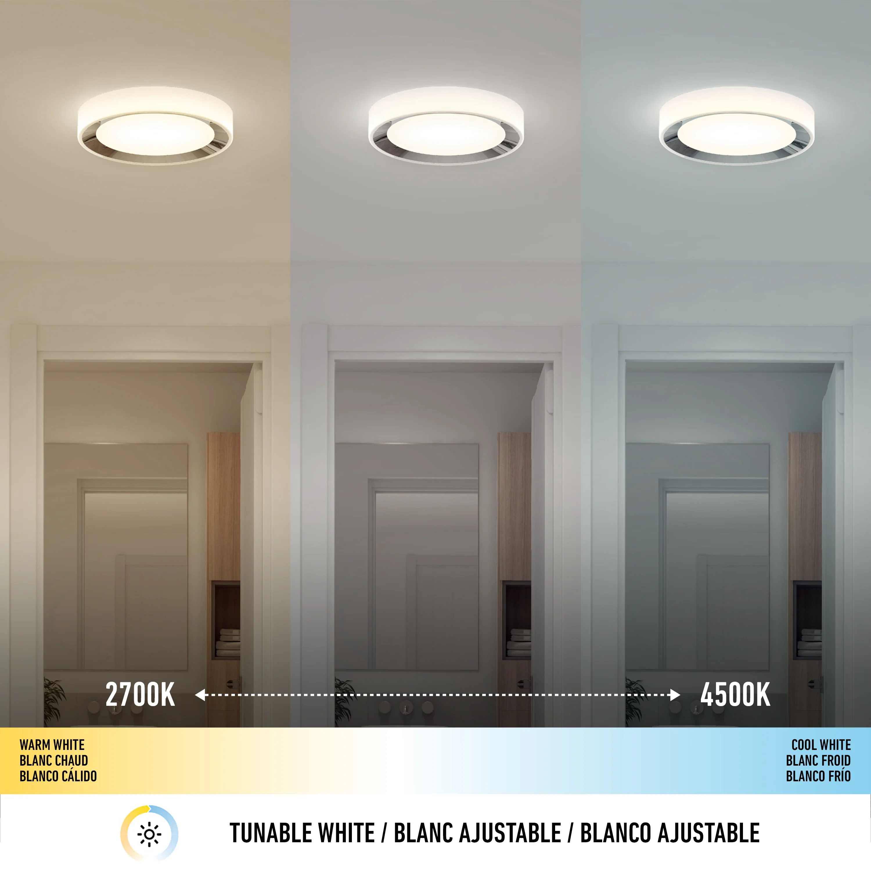 Cooper 13 in. (33 cm) Modern LED Flush Mount Ceiling Light - With Remote - Image 6