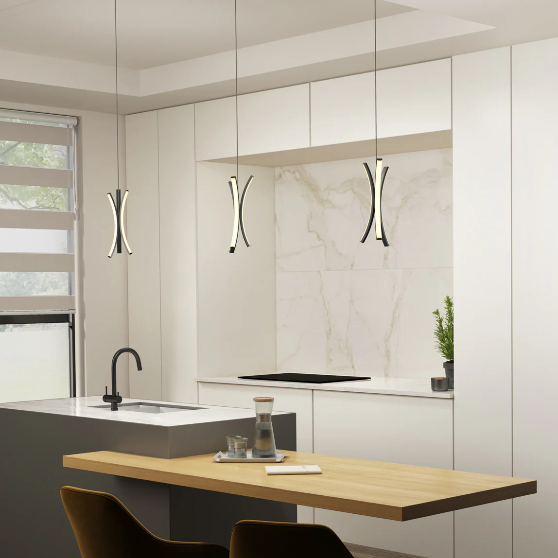 Corben Pendant LED light 5CCT Black - Image 11