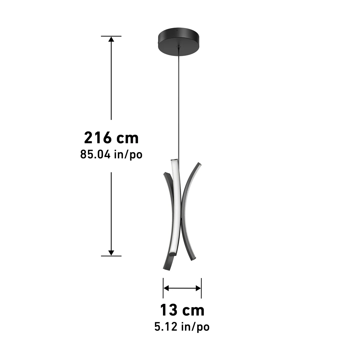 Corben Pendant LED light 5CCT Black - Image 15