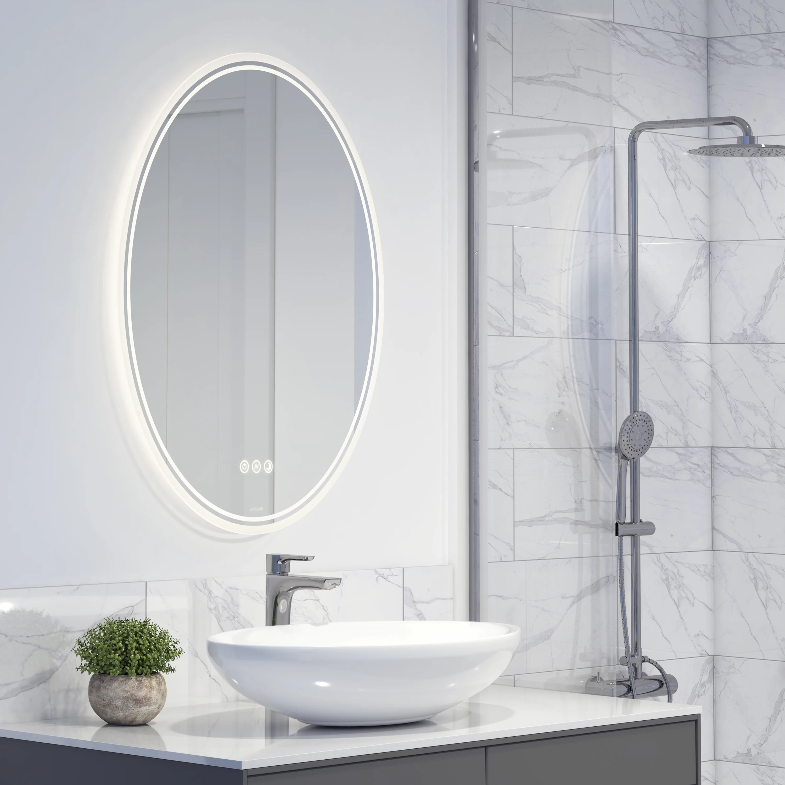 Corby 22 in. x 28 in. LED mirror 3 CCT with defogger - Image 11