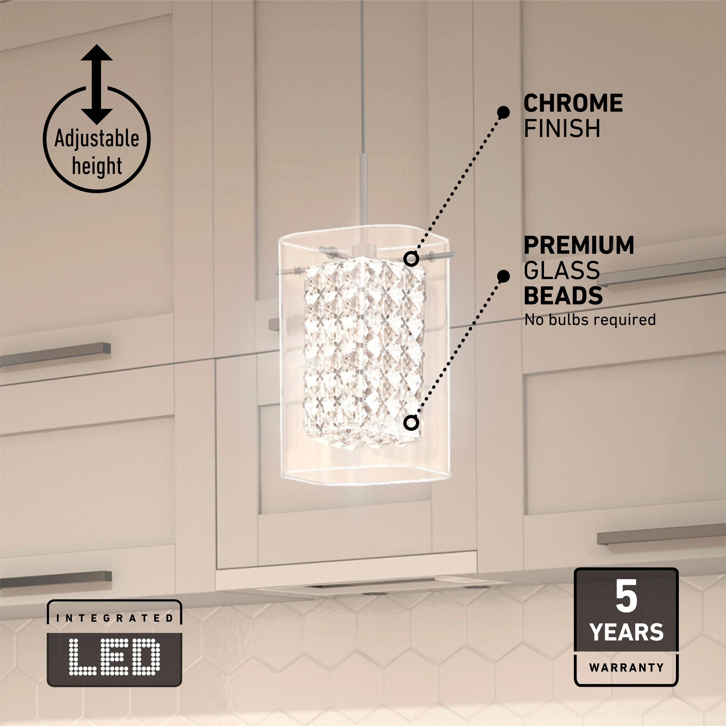 Crystal Cube 1-light LED pendant light - Image 22