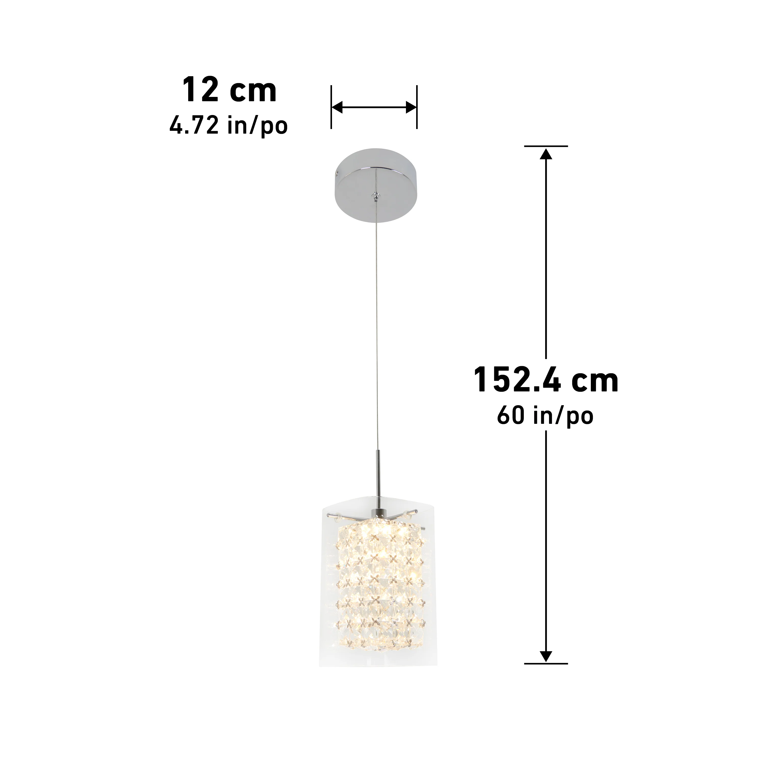 Crystal Cube 1-light LED pendant light - Image 25