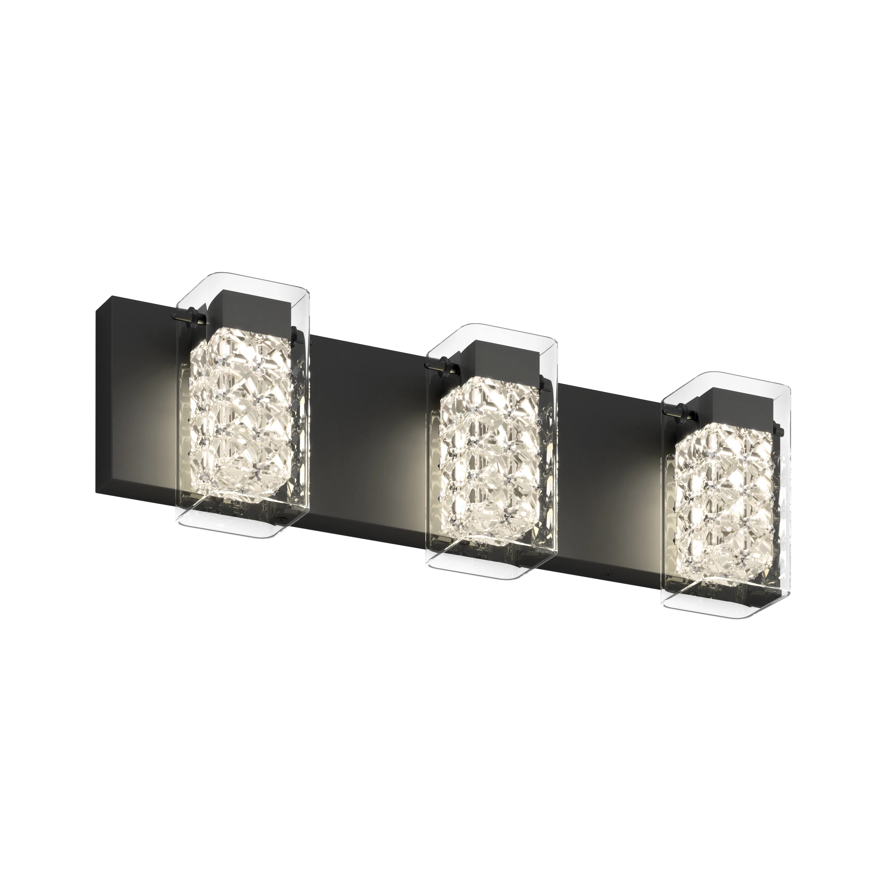 Crystal Cube 21-in (53 cm) 3-Light Modern LED 5-CCT Vanity Light for Bathroom - Image 15