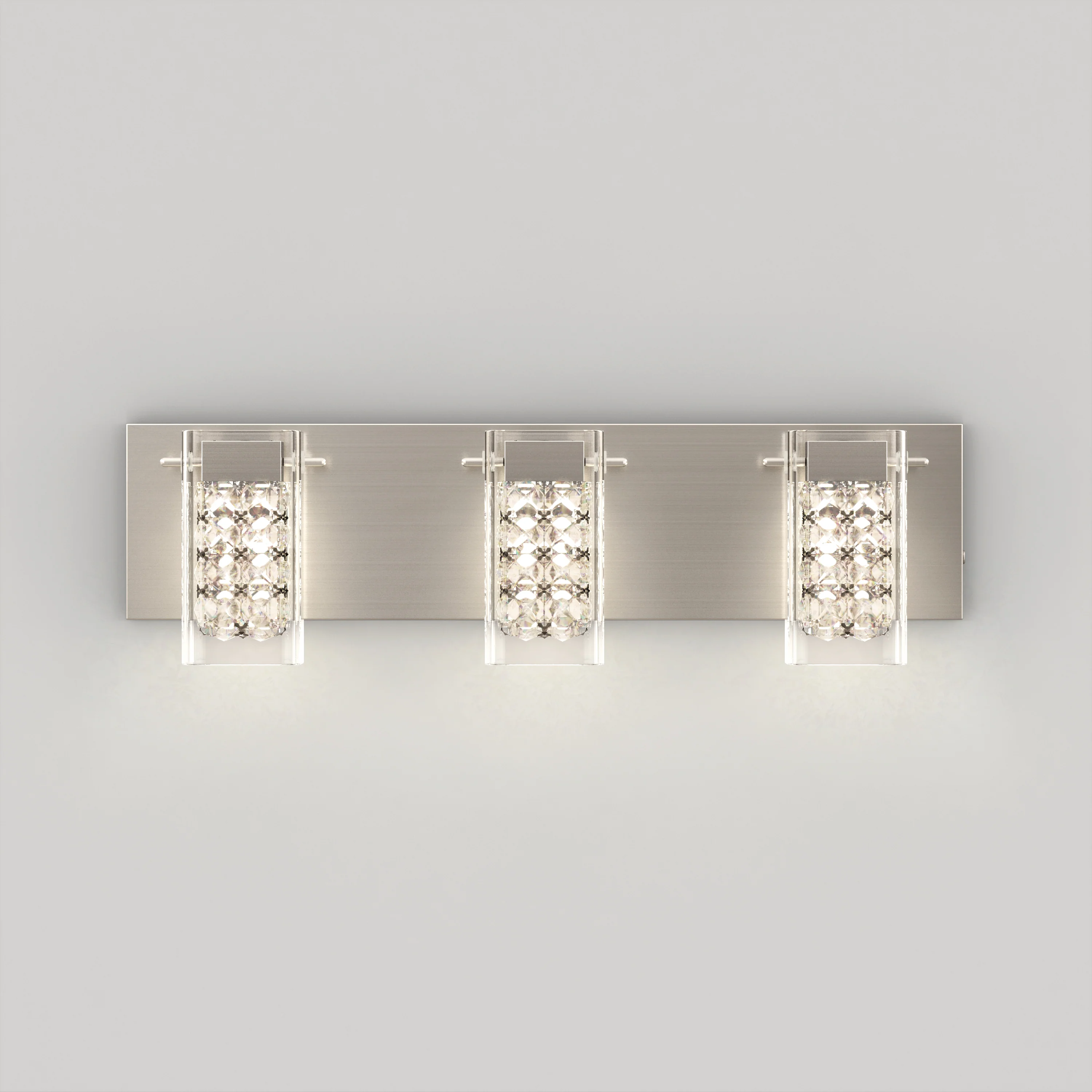 Crystal Cube 21-in (53 cm) 3-Light Modern LED 5-CCT Vanity Light for Bathroom - Image 19