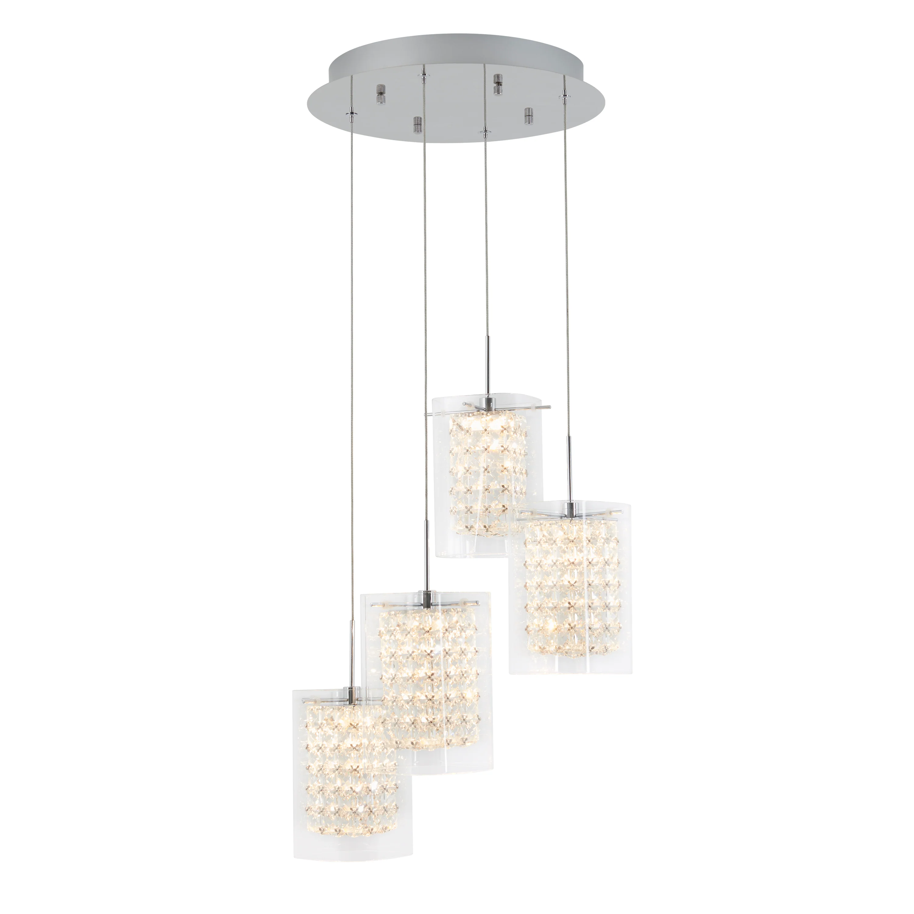 Crystal Cube 4-light LED pendant light - Image 11