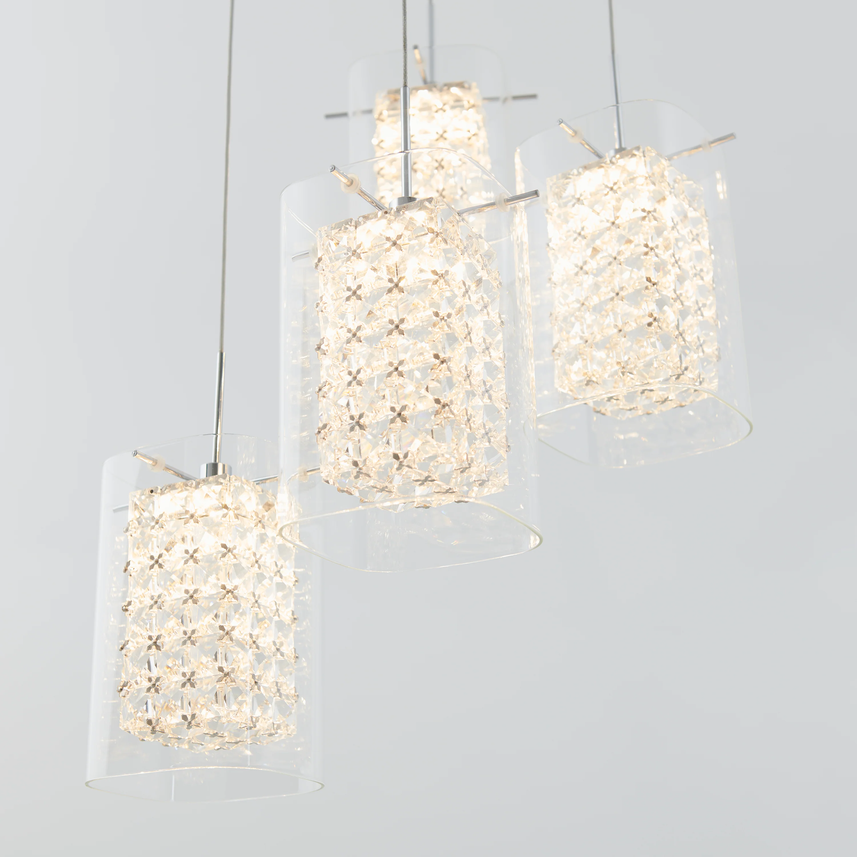 Crystal Cube 4-light LED pendant light - Image 5