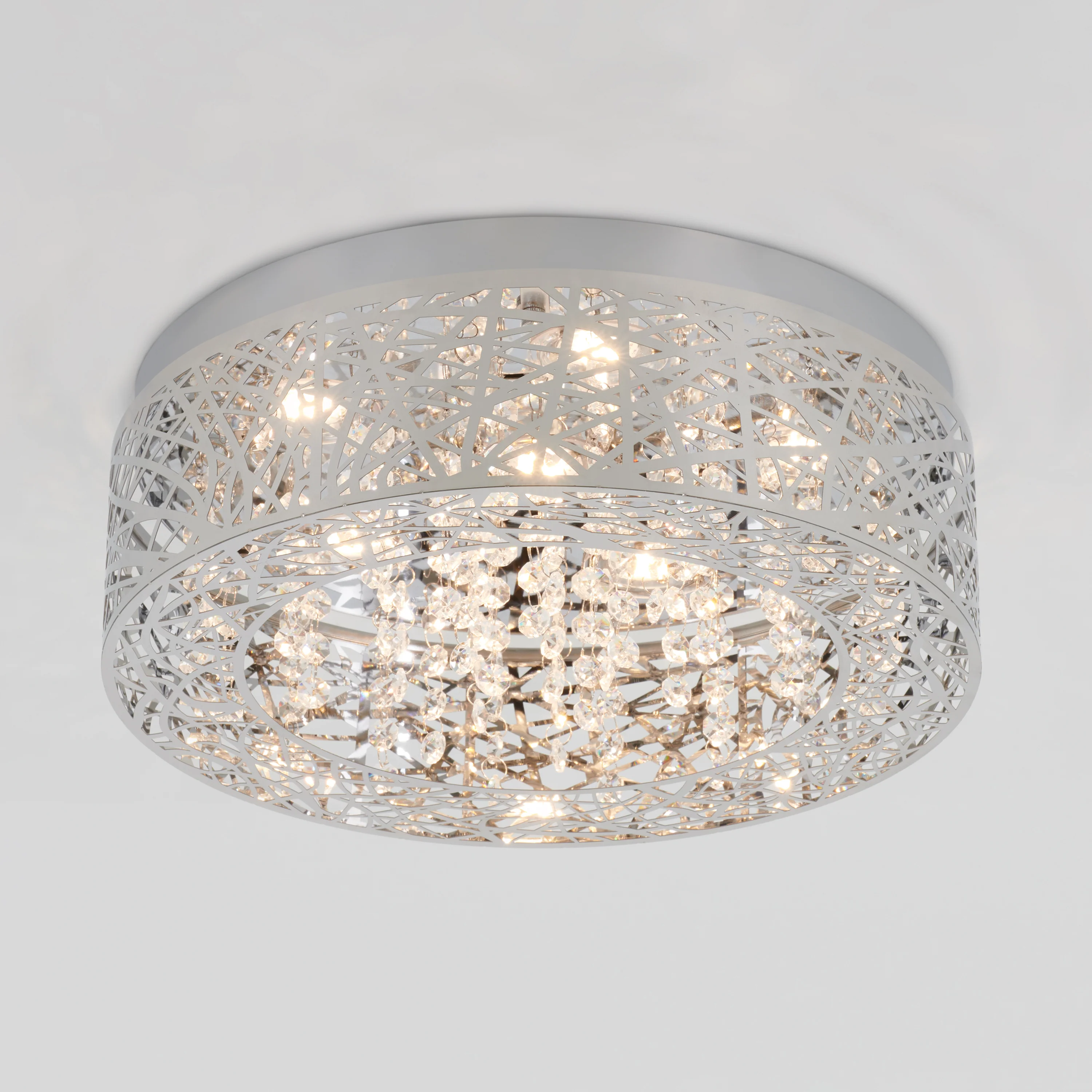 Crystal Nest 15 in. (38 cm) LED Flush Mount Ceiling Light - Image 3