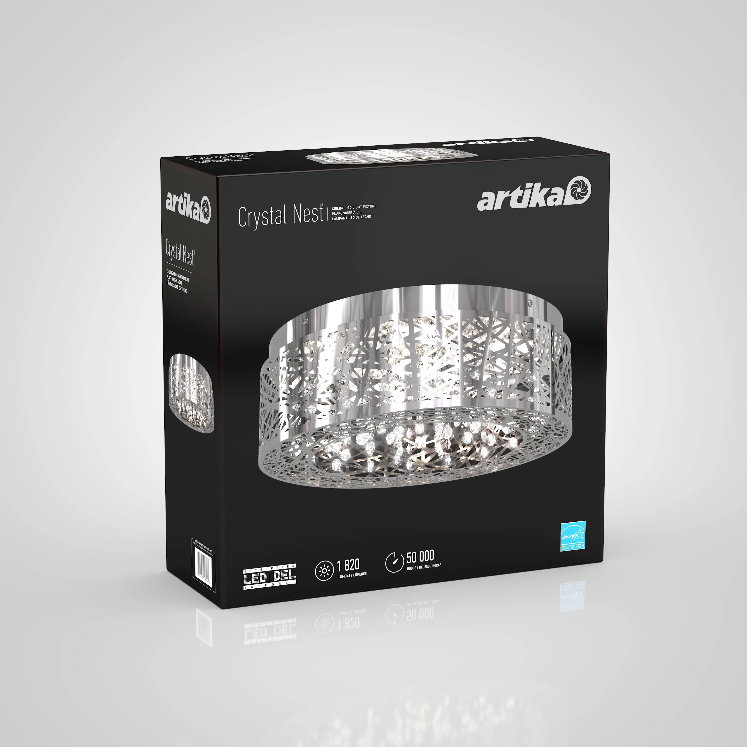 Crystal Nest 15 in. (38 cm) LED Flush Mount Ceiling Light - Image 6