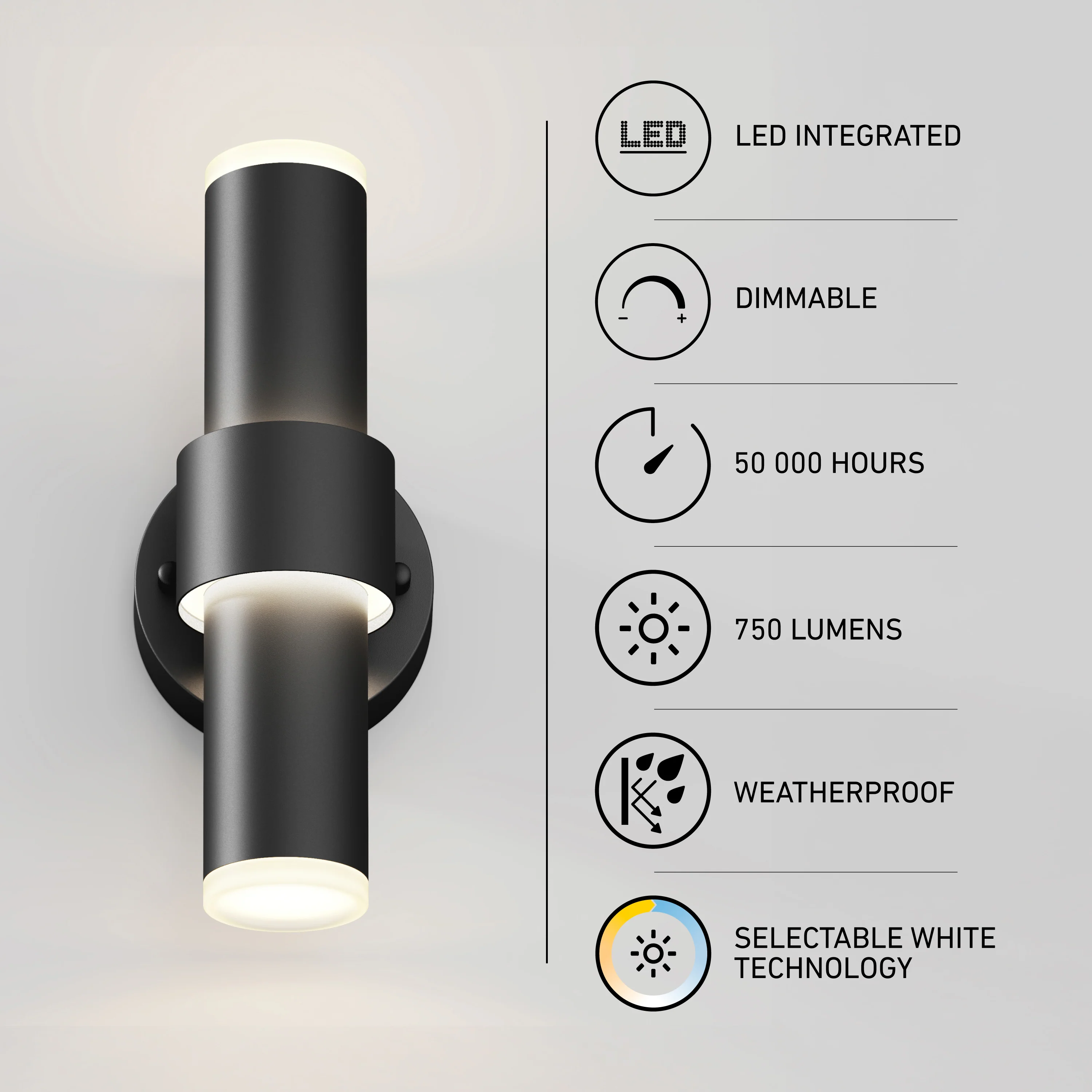 Dani modern LED indoor-outdoor wall light 5 CCT - Image 10