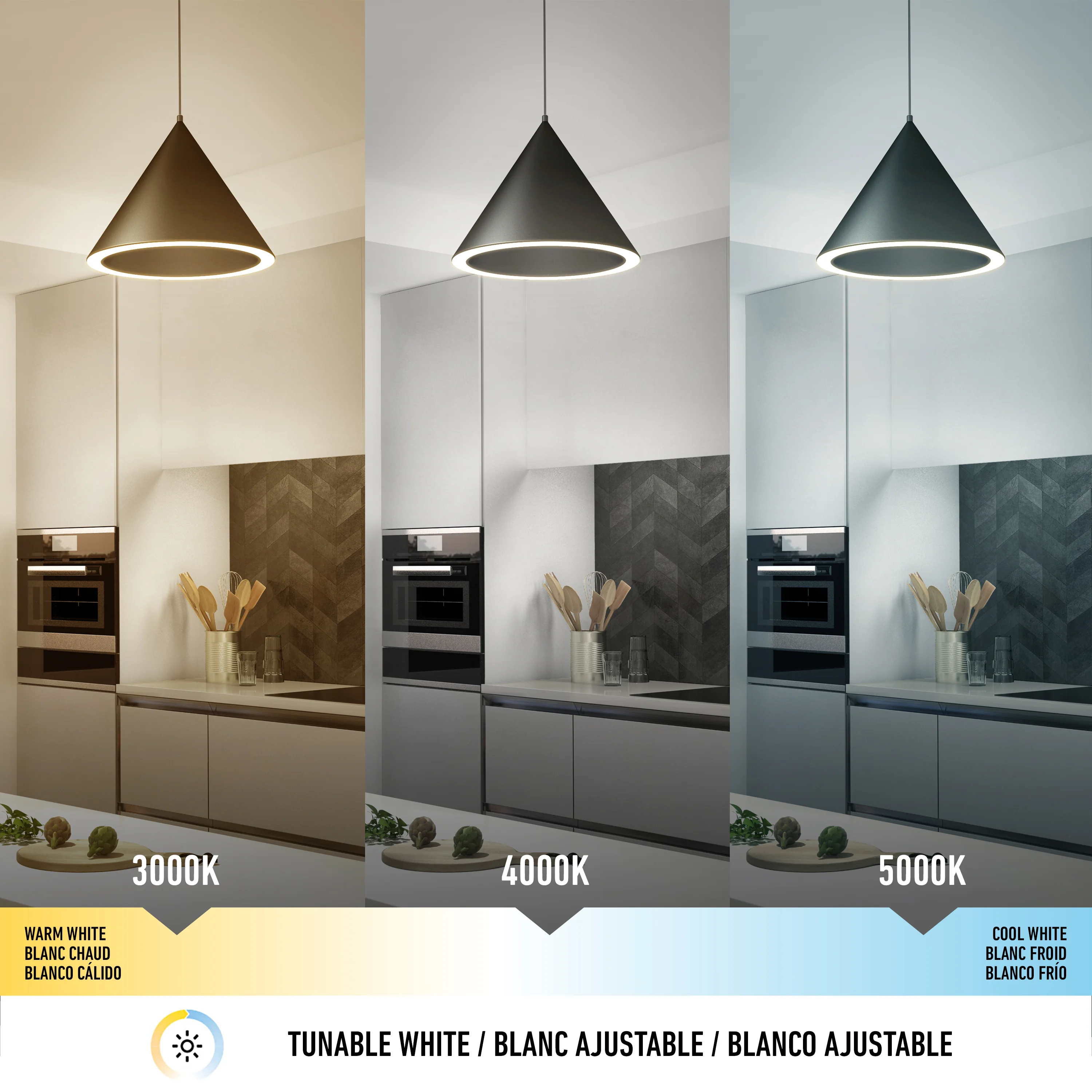 Denali modern LED pendant light 3 CCT - Image 7