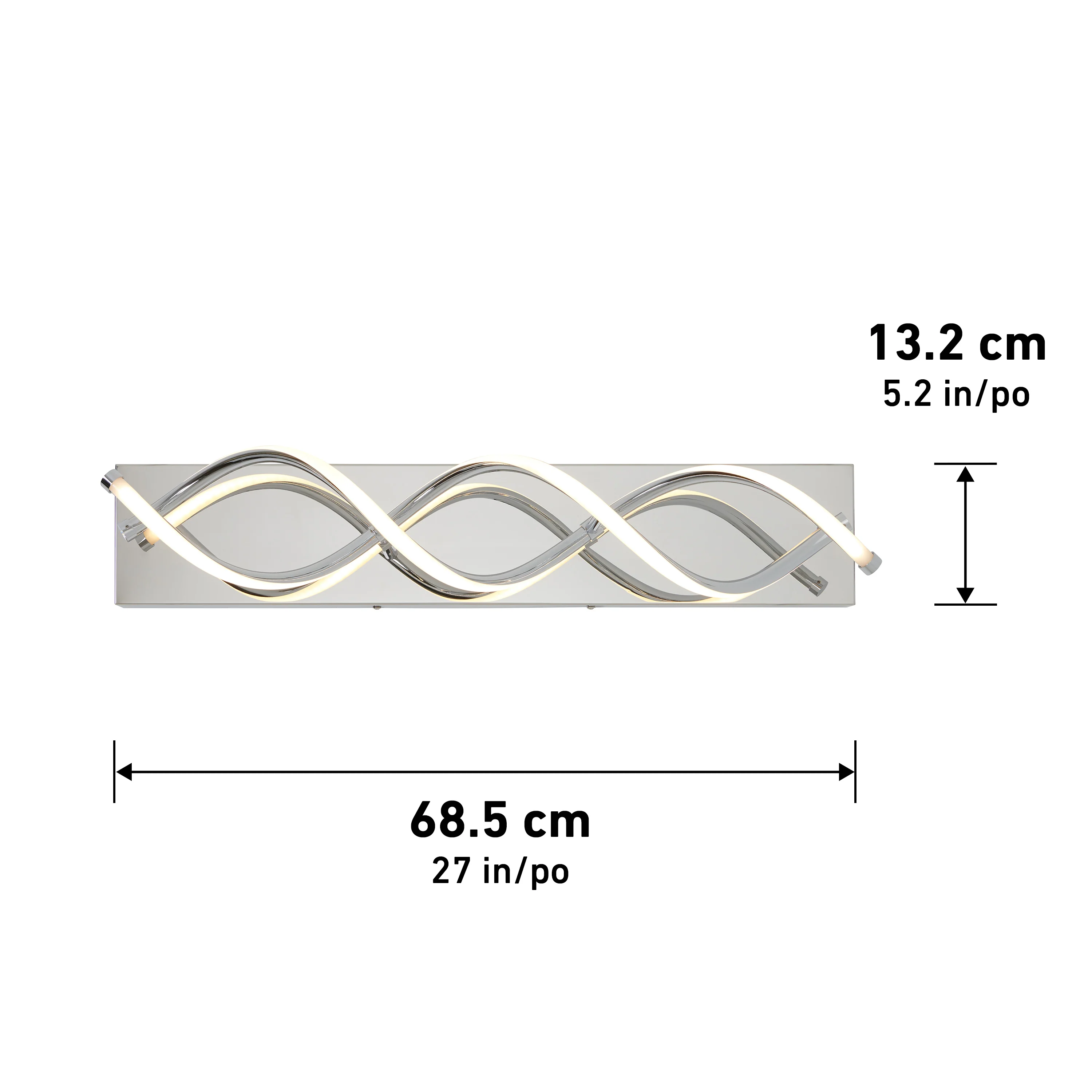 DNA 27-in (66 cm) Integrated LED Vanity Light Bar for Bathroom - Image 18