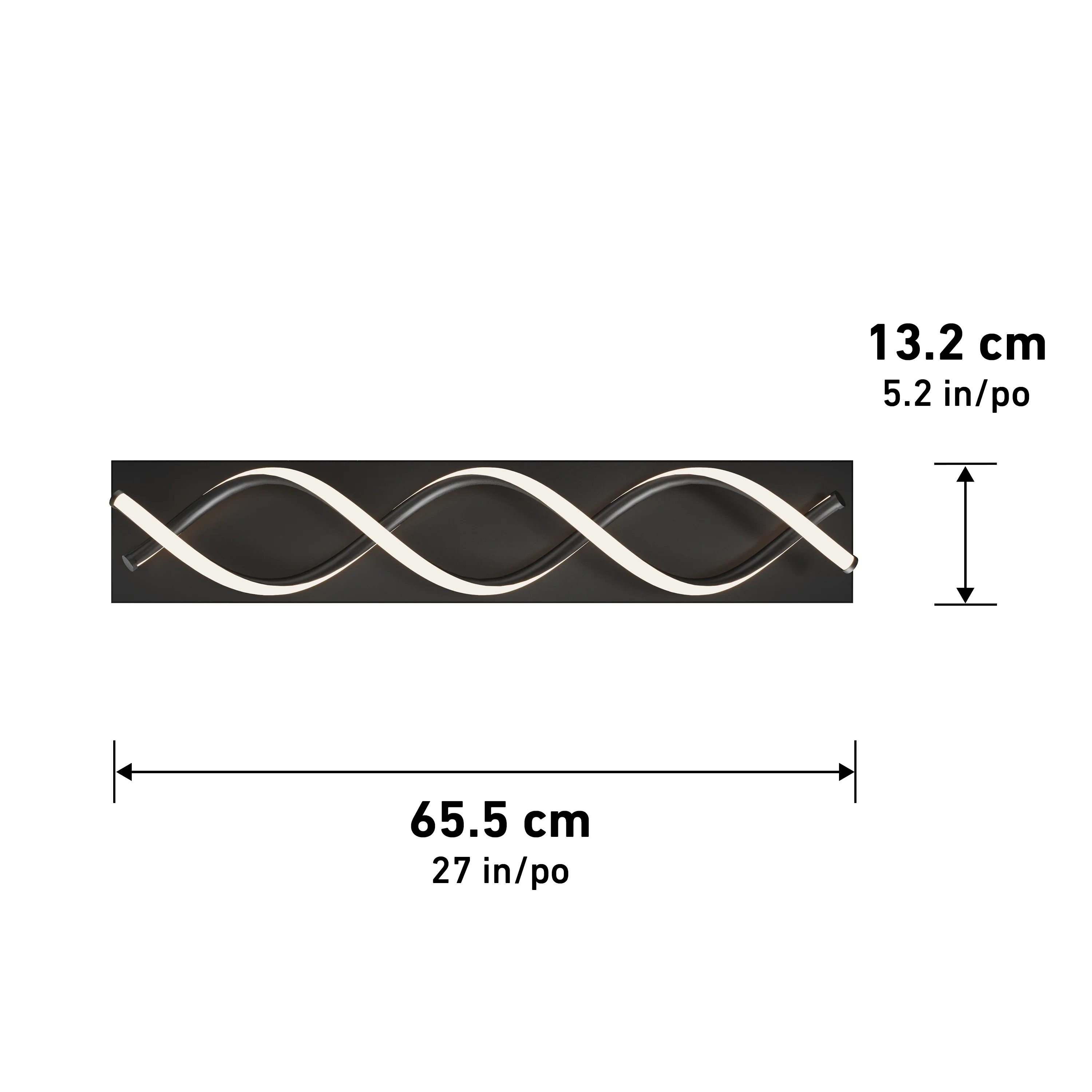 DNA 27-in (66 cm) Integrated LED Vanity Light Bar for Bathroom - Image 8