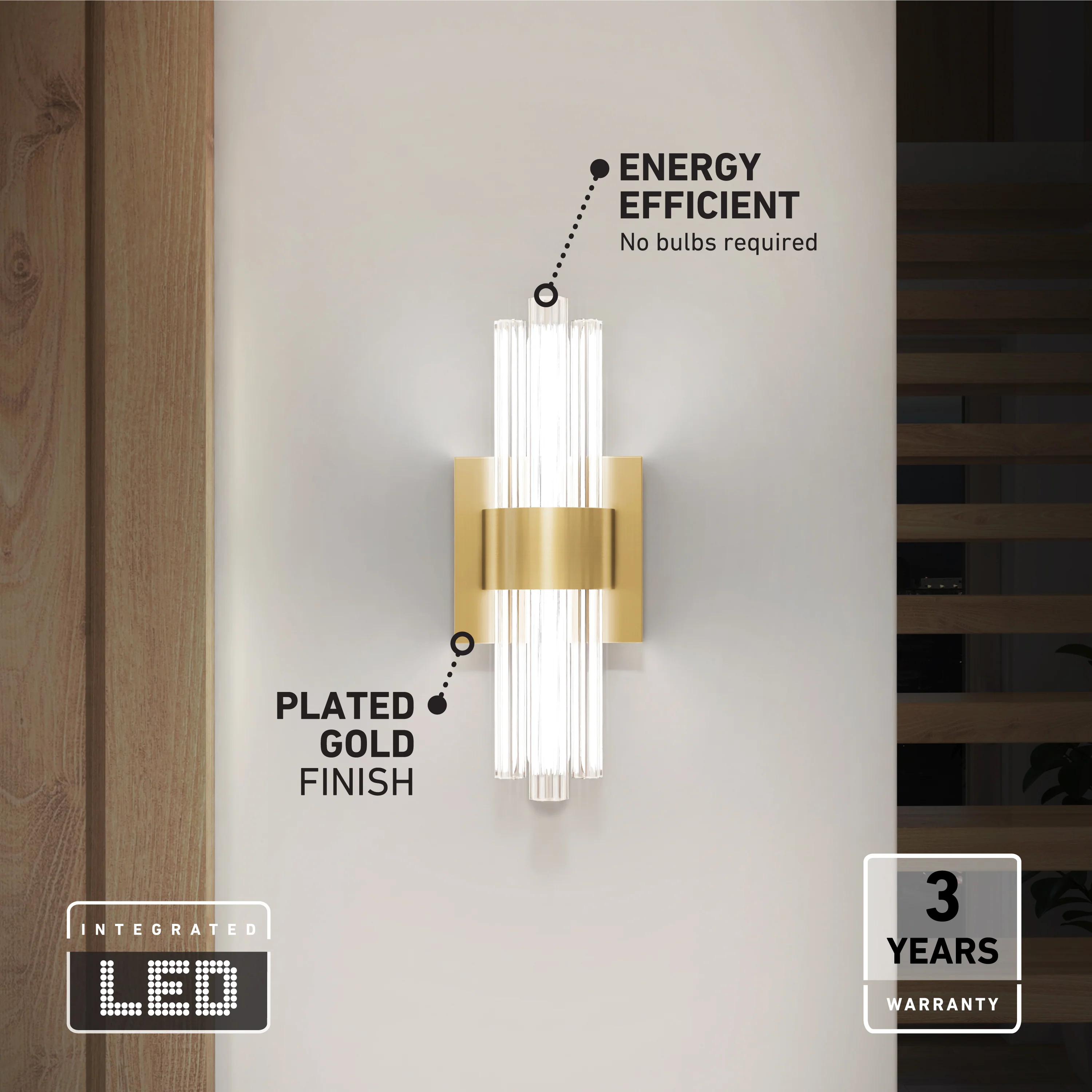 Dorado contemporary LED wall sconce 3 CCT - Image 25