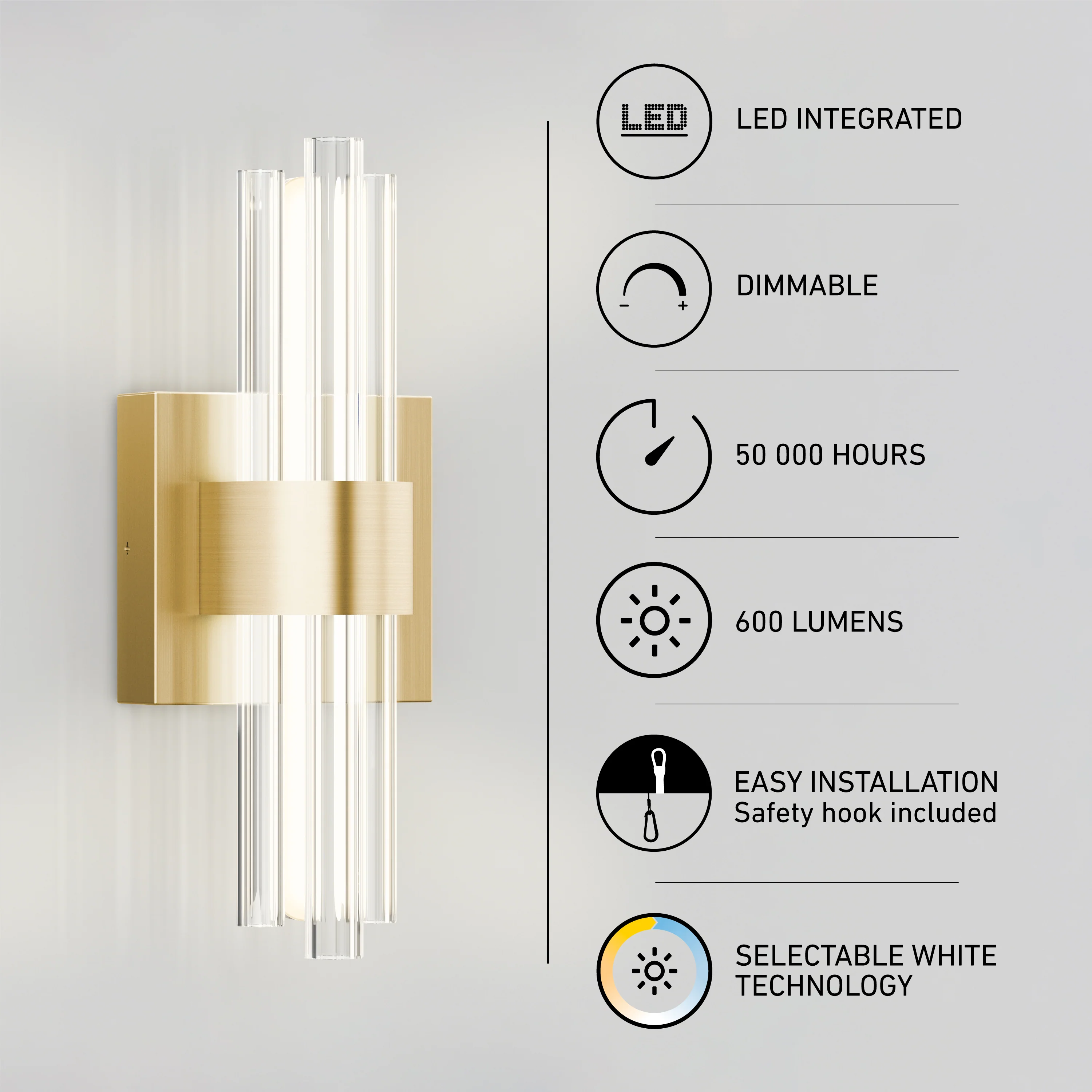 Dorado contemporary LED wall sconce 3 CCT - Image 26