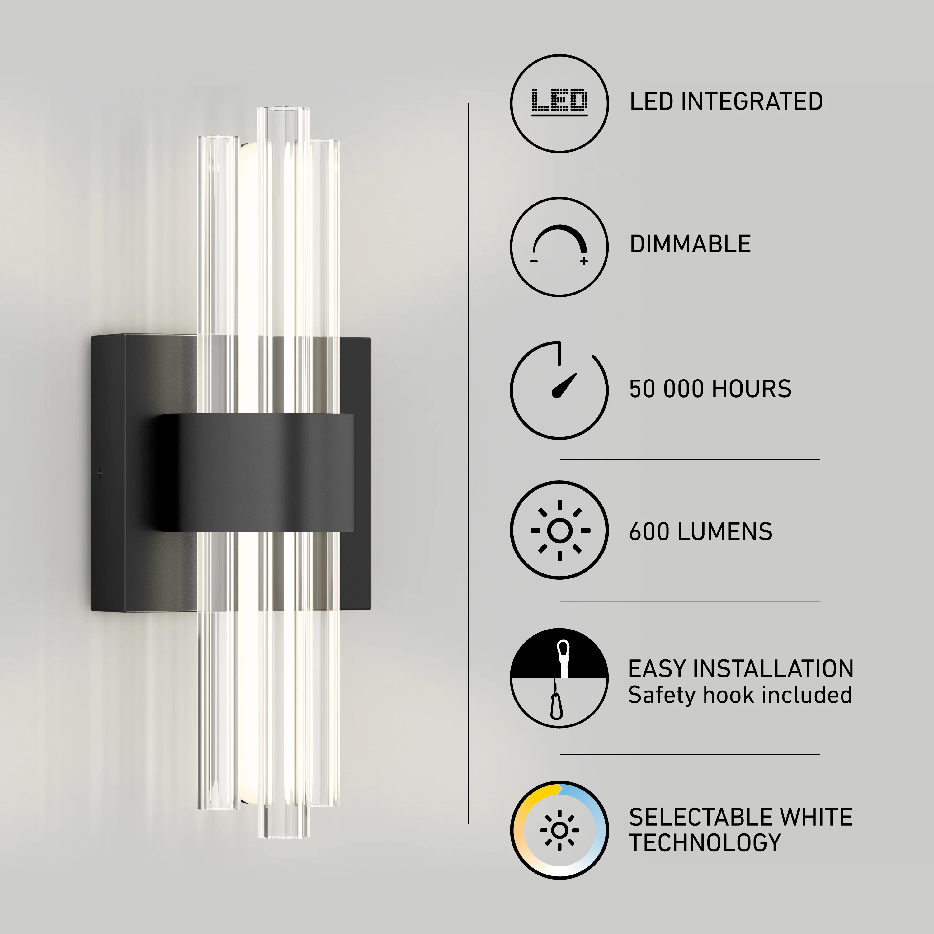 Dorado contemporary LED wall sconce 3 CCT - Image 7
