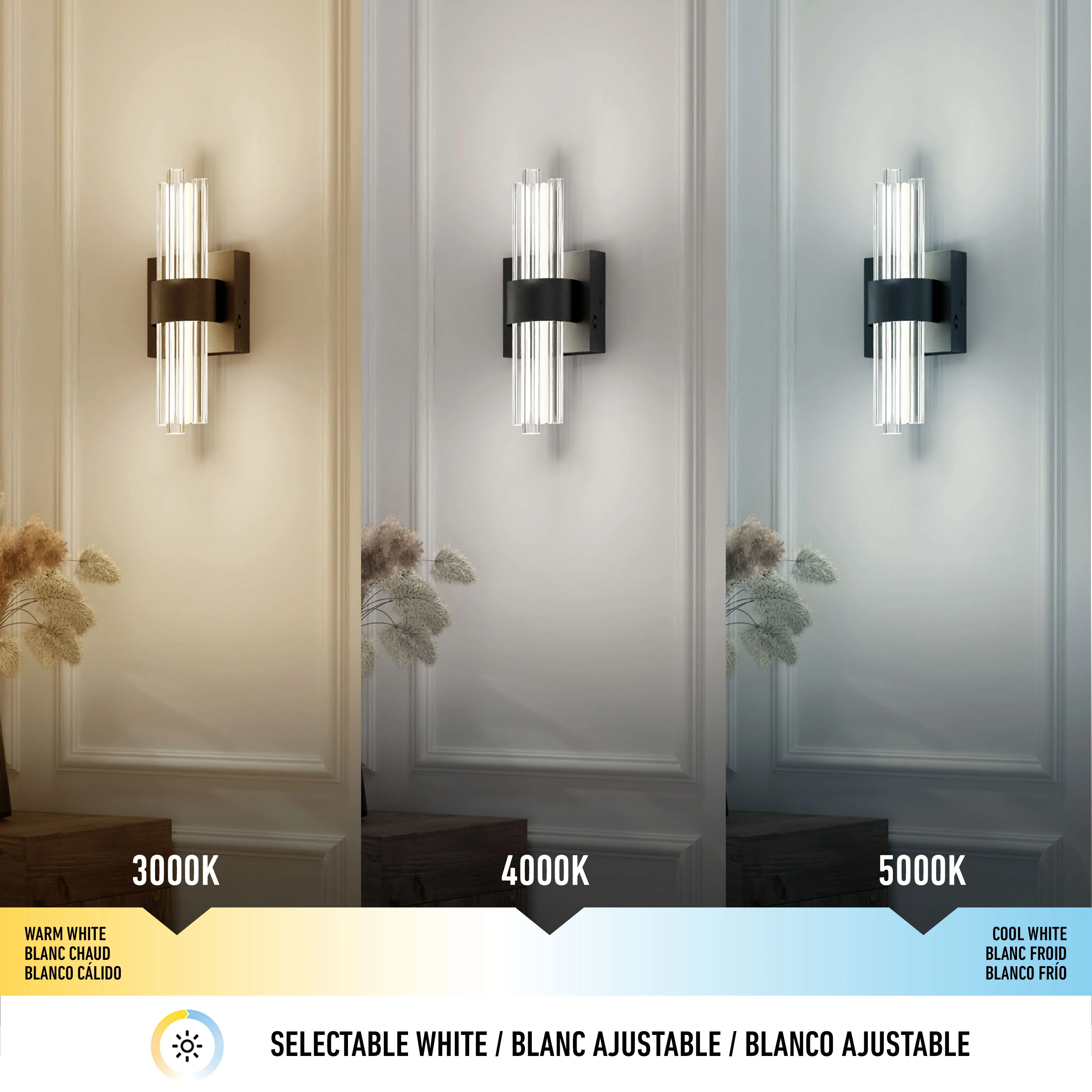 Dorado contemporary LED wall sconce 3 CCT - Image 9