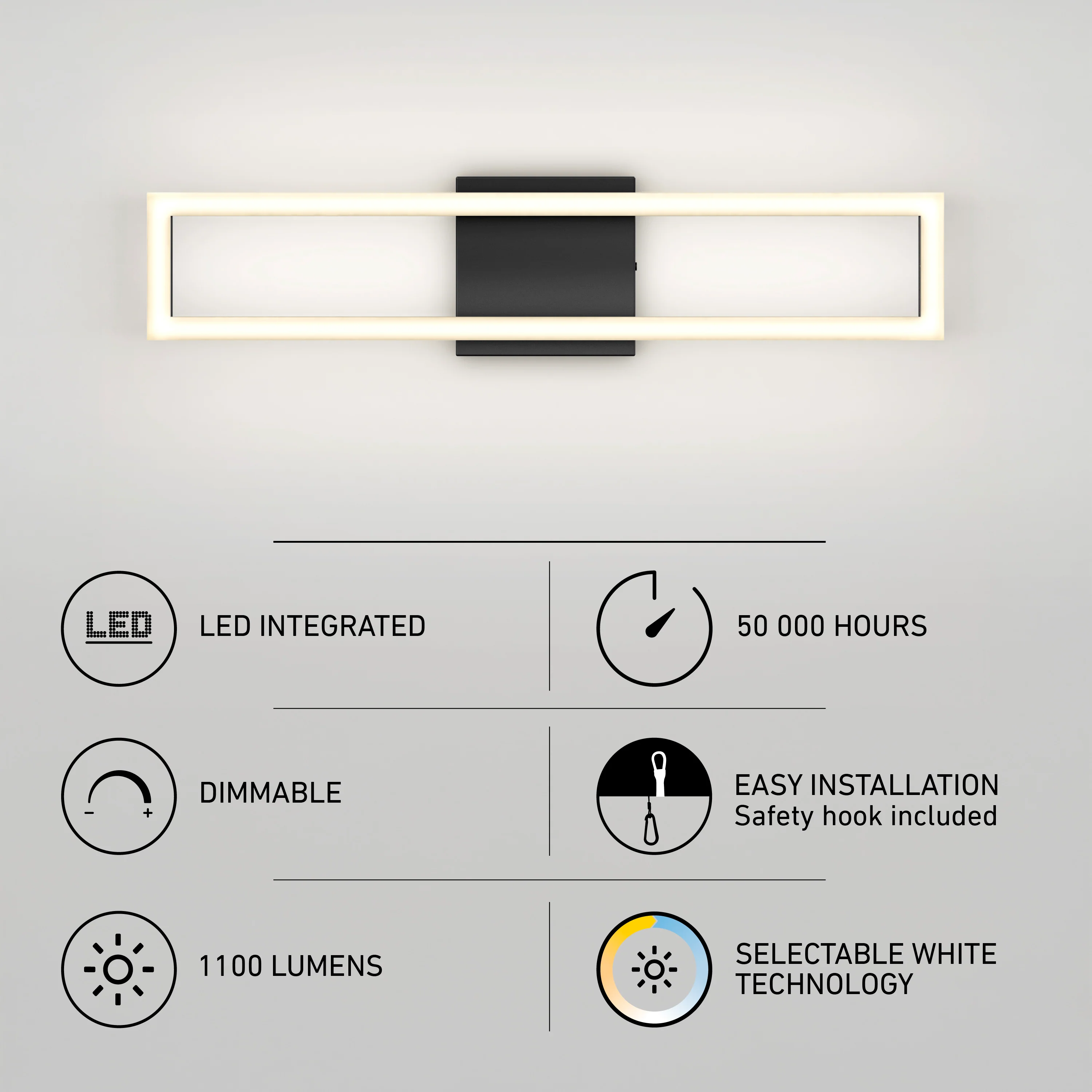 Dover 27-in (69 cm) Integrated LED 5-CCT Vanity Light Bar for Bathroom - Image 11