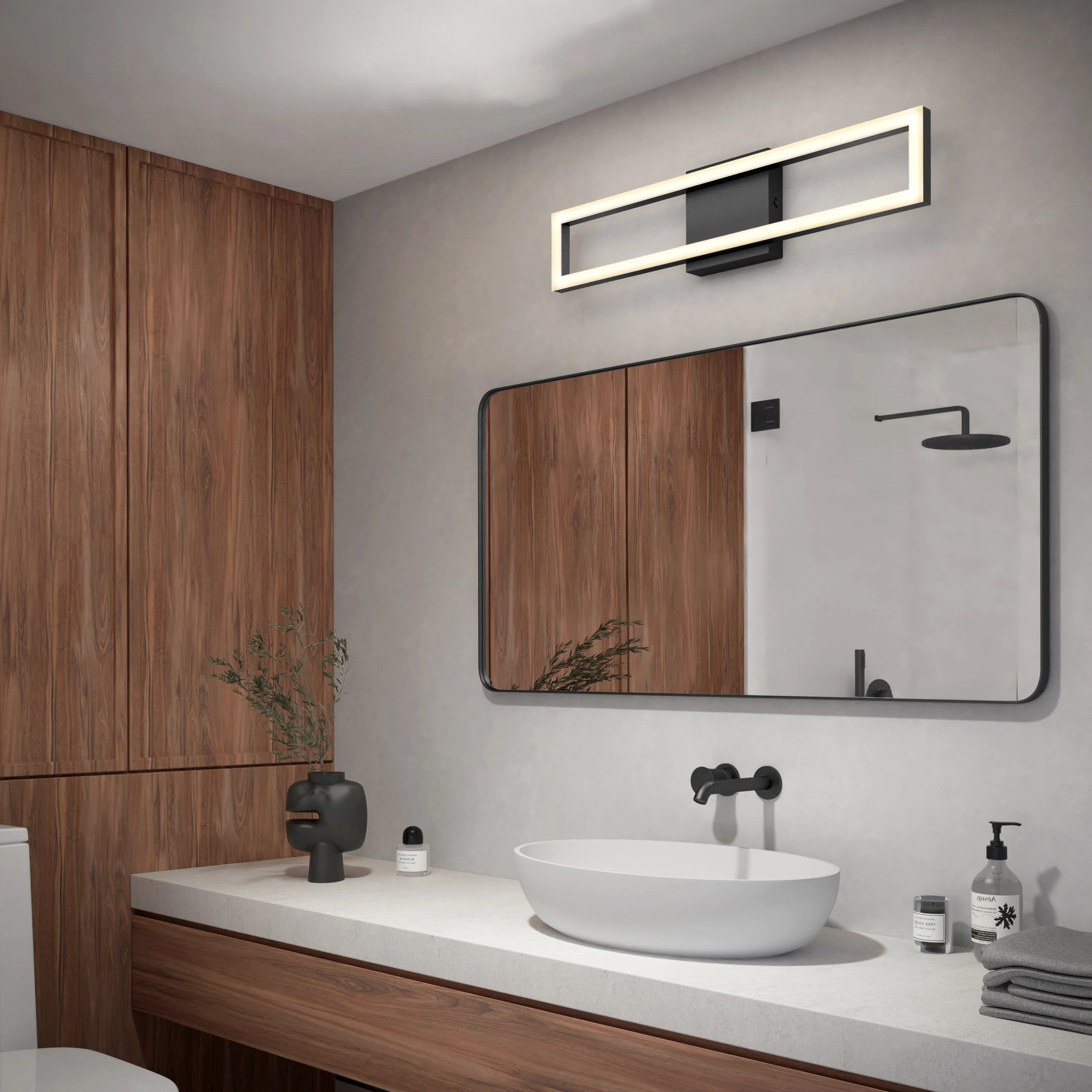 Dover 27-in (69 cm) Integrated LED 5-CCT Vanity Light Bar for Bathroom - Image 13