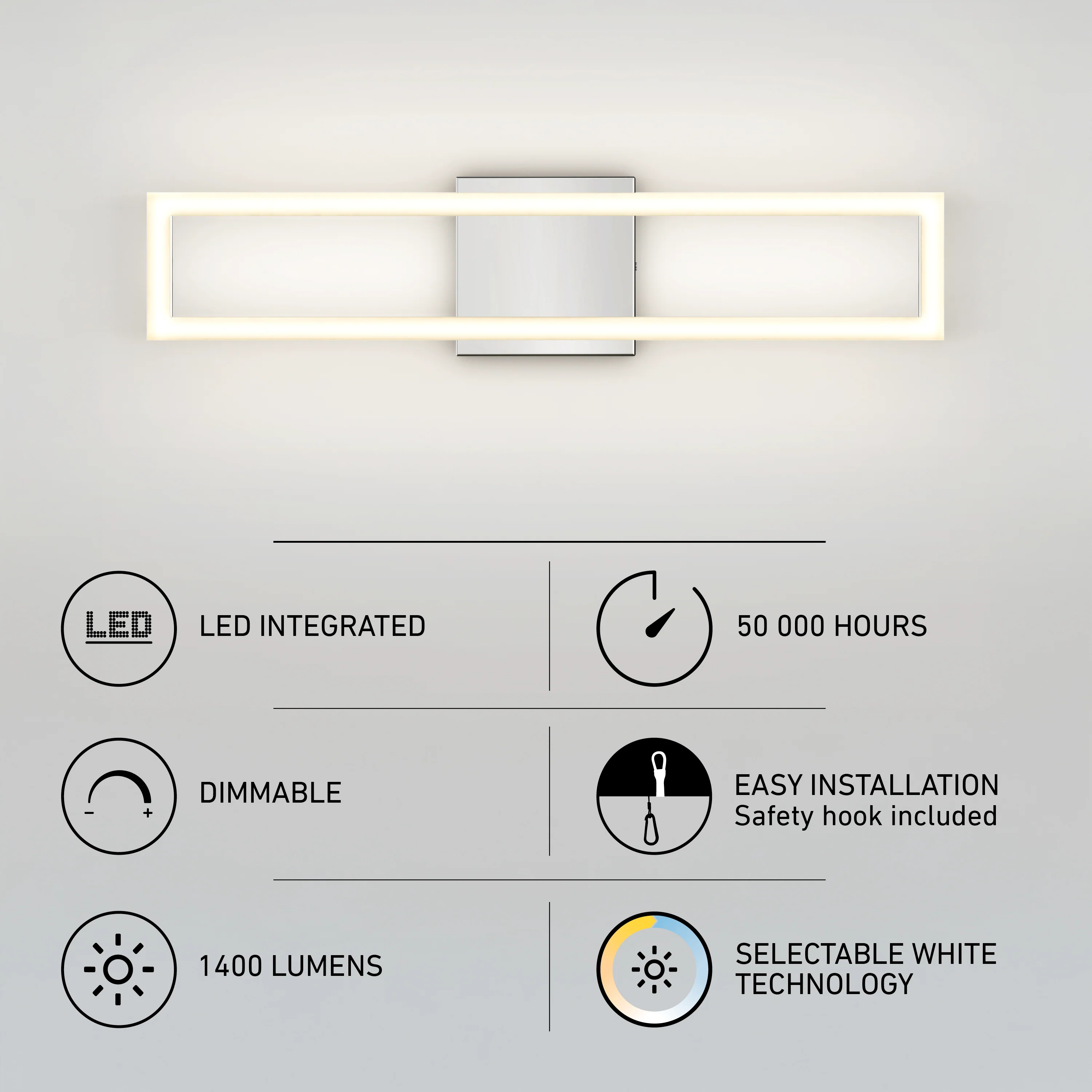 Dover 27-in (69 cm) Integrated LED 5-CCT Vanity Light Bar for Bathroom - Image 24