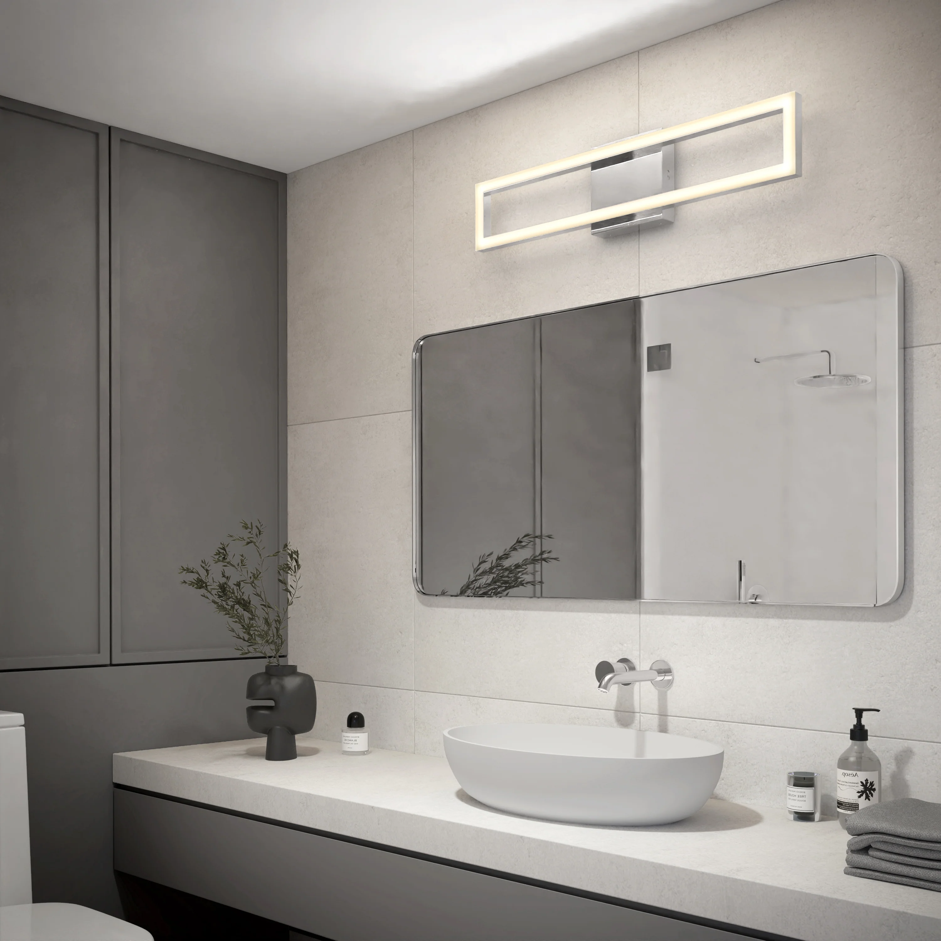 Dover 27-in (69 cm) Integrated LED 5-CCT Vanity Light Bar for Bathroom - Image 28