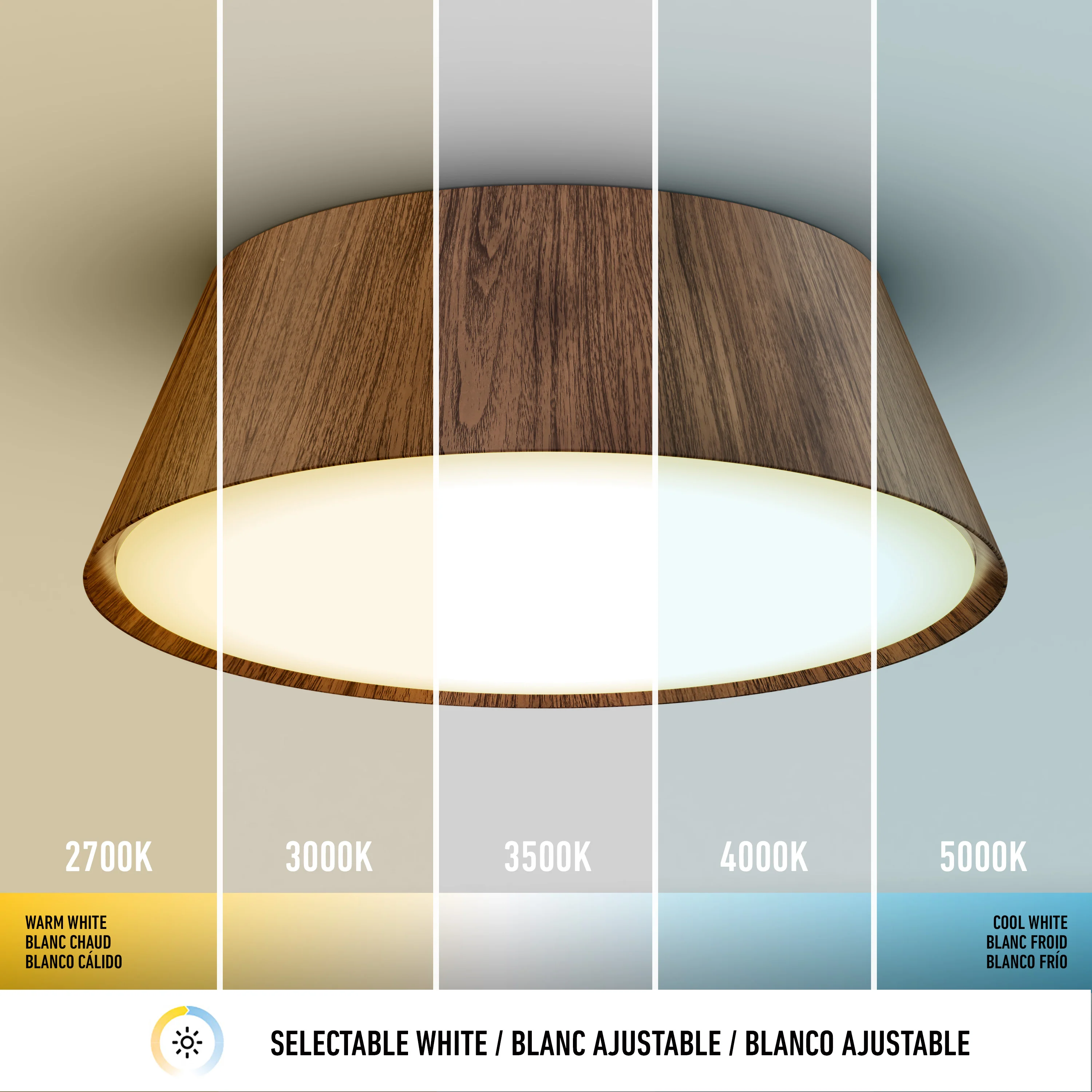 Dunham 15 in. (38 cm) Modern LED Flush Mount Ceiling Light 5 CCT - Image 8