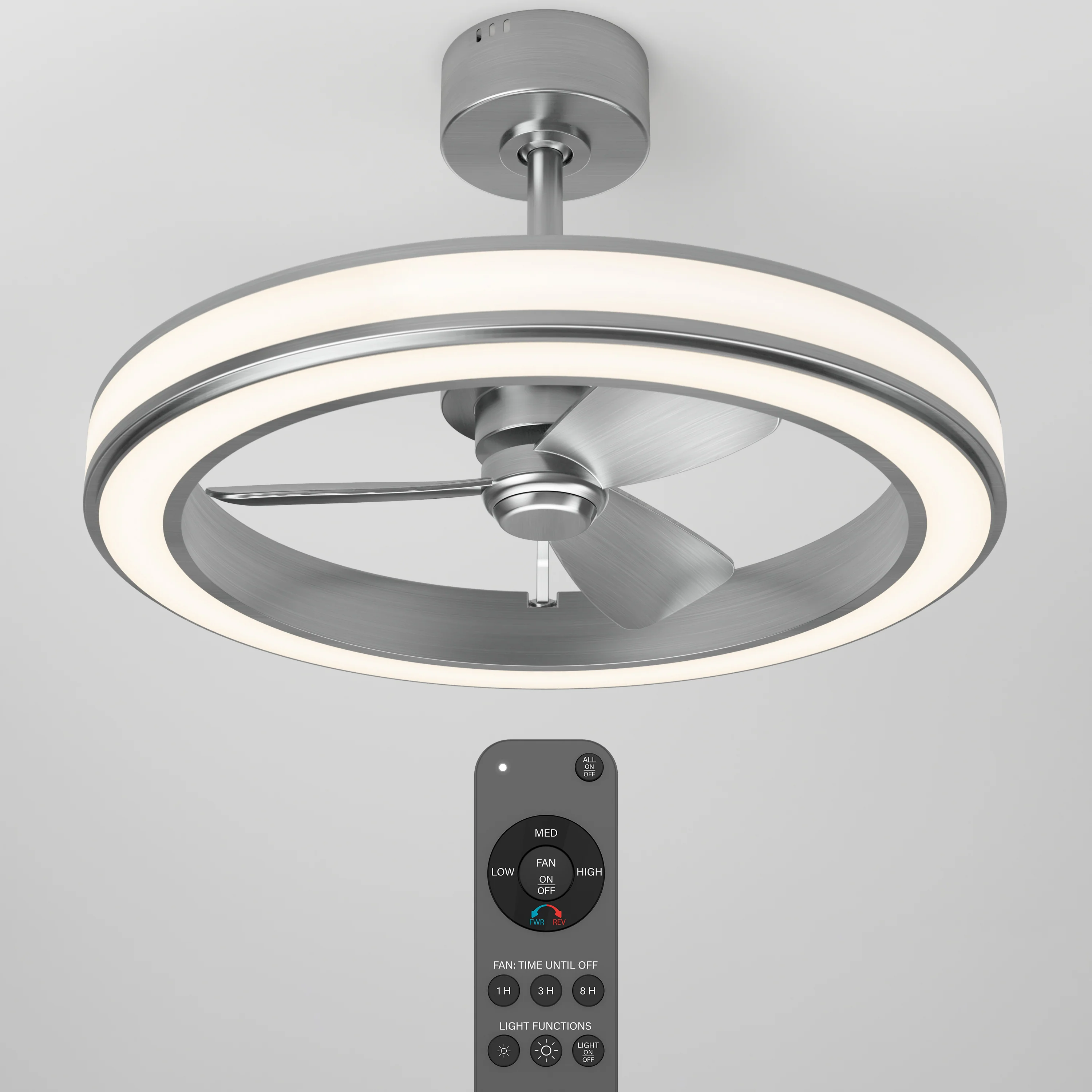 Edwin 25 in. (64 cm) LED modern fandelier ceiling fan with light - includes remote - Image 7