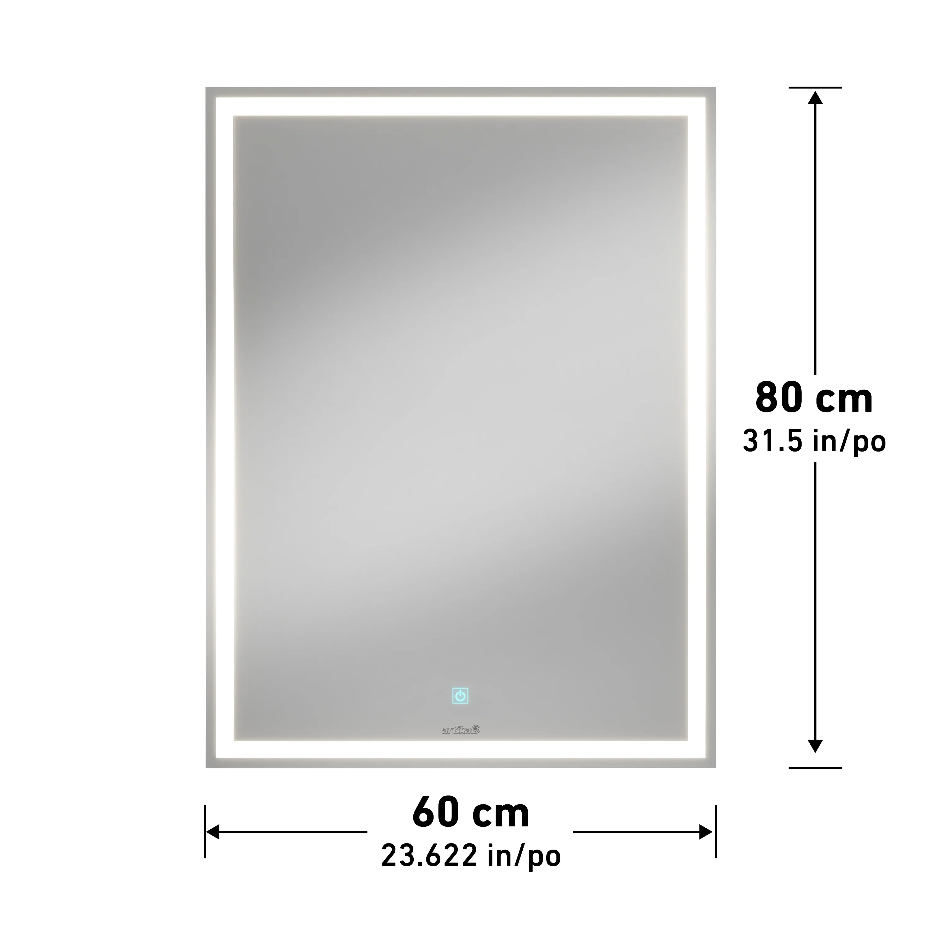 Emeraude 24 in. x 32 in. (61 x 81 cm) Dimmable LED Mirror, 3 CCT - Image 9