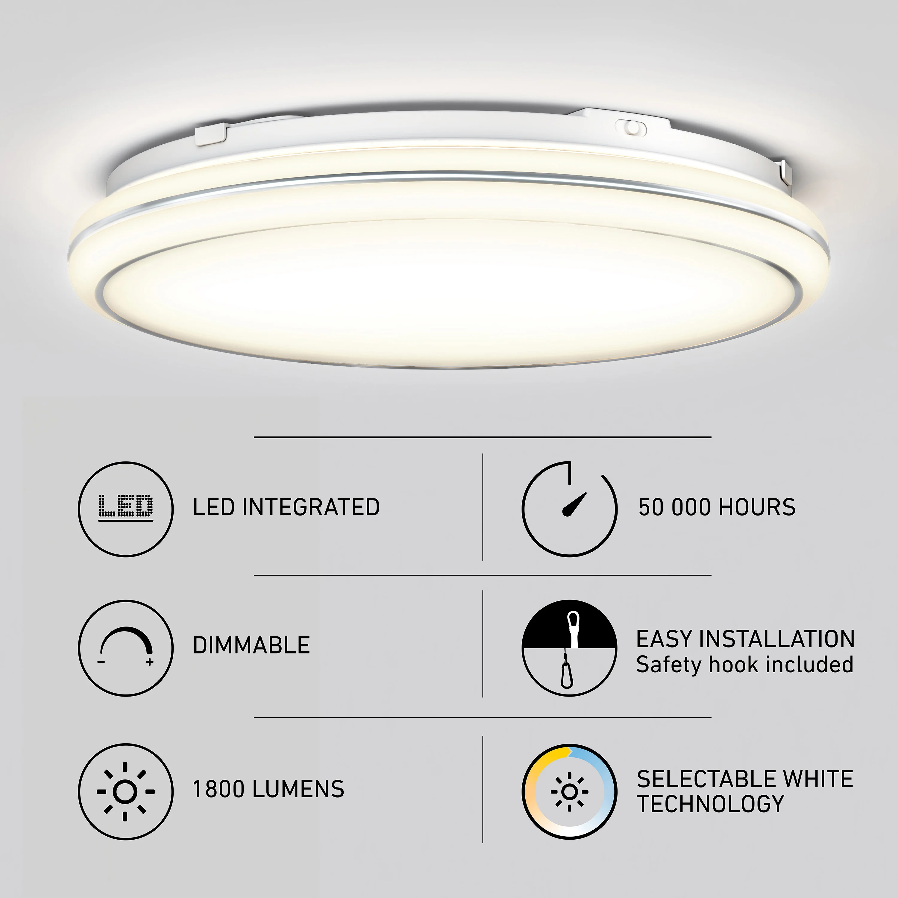 Emina 13 in. (33 cm) Modern LED Flush Mount Ceiling Light 3 CCT - Image 20