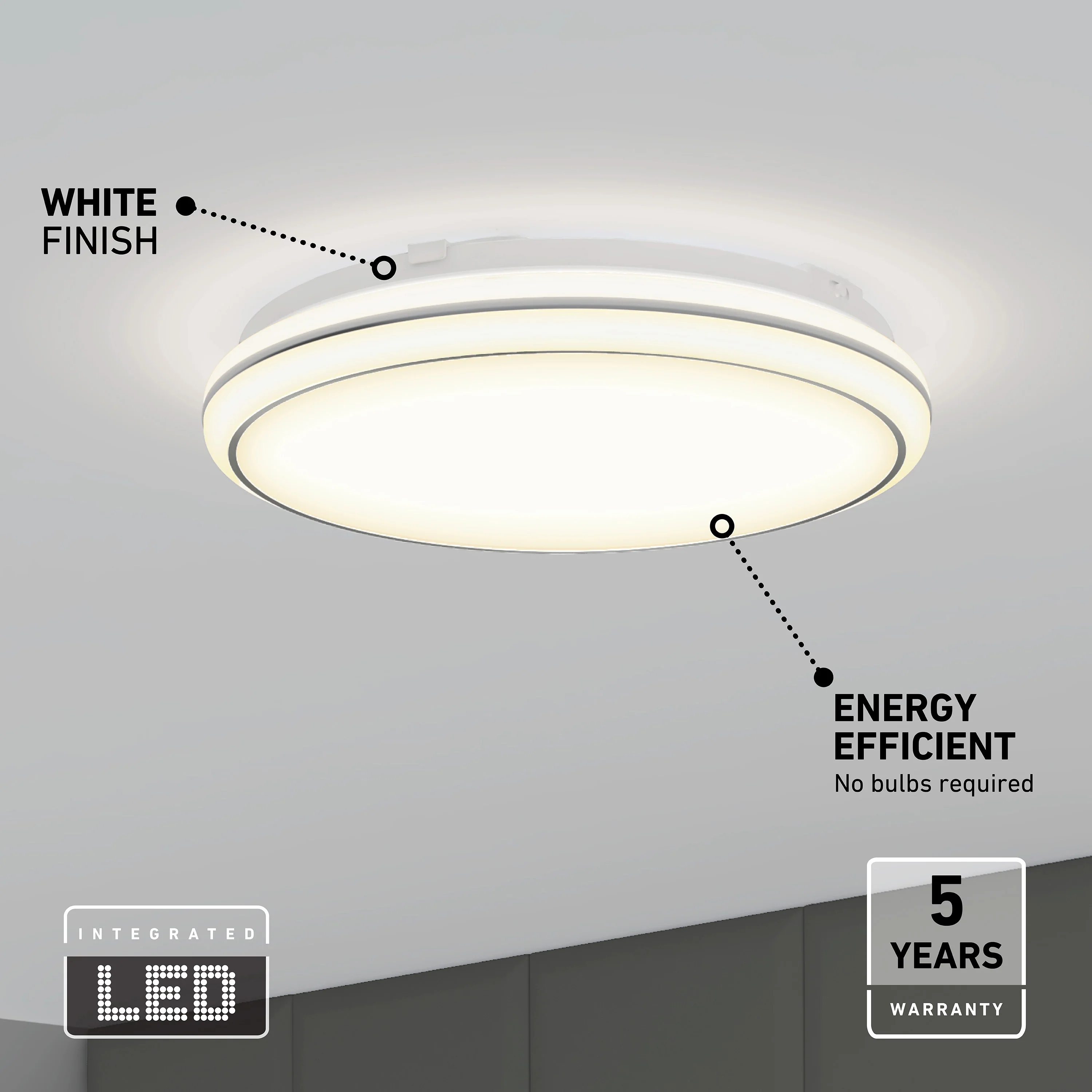 Emina 13 in. (33 cm) Modern LED Flush Mount Ceiling Light 3 CCT - Image 21
