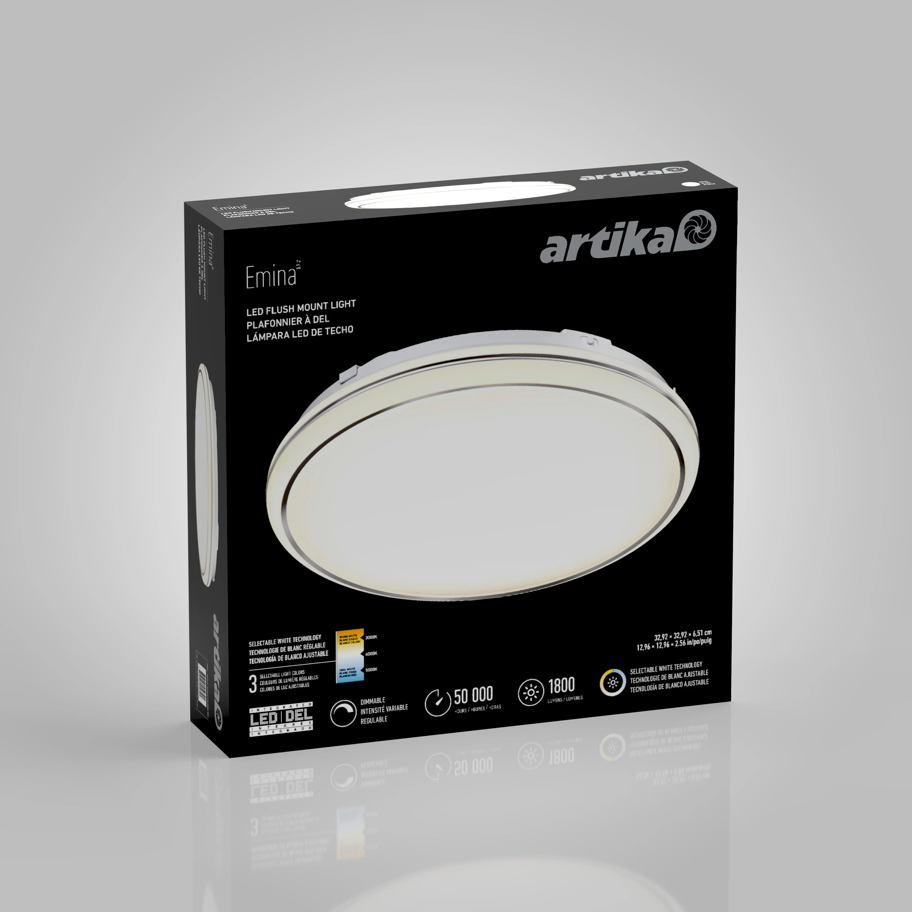 Emina 13 in. (33 cm) Modern LED Flush Mount Ceiling Light 3 CCT - Image 26