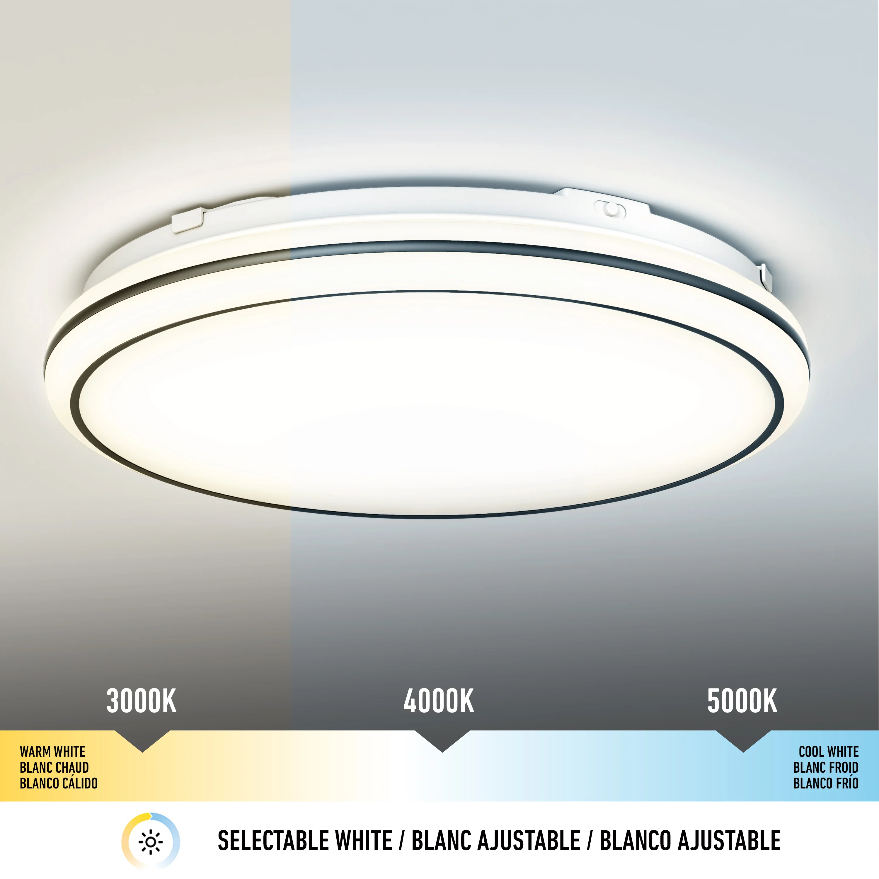 Emina 13 in. (33 cm) Modern LED Flush Mount Ceiling Light 3 CCT - Image 7