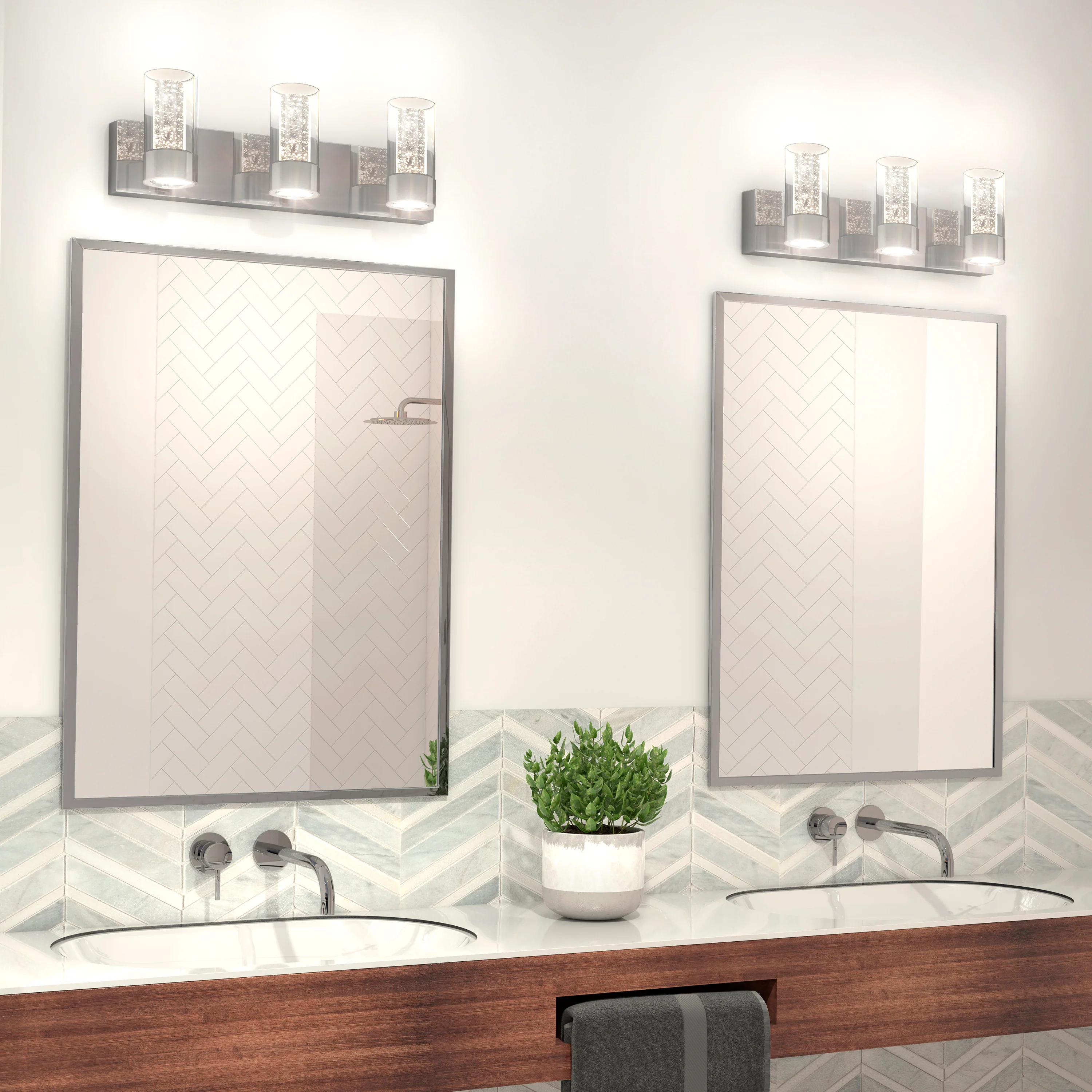 Essence 21-in (53 cm) 3-Light Modern LED Vanity Light for Bathroom