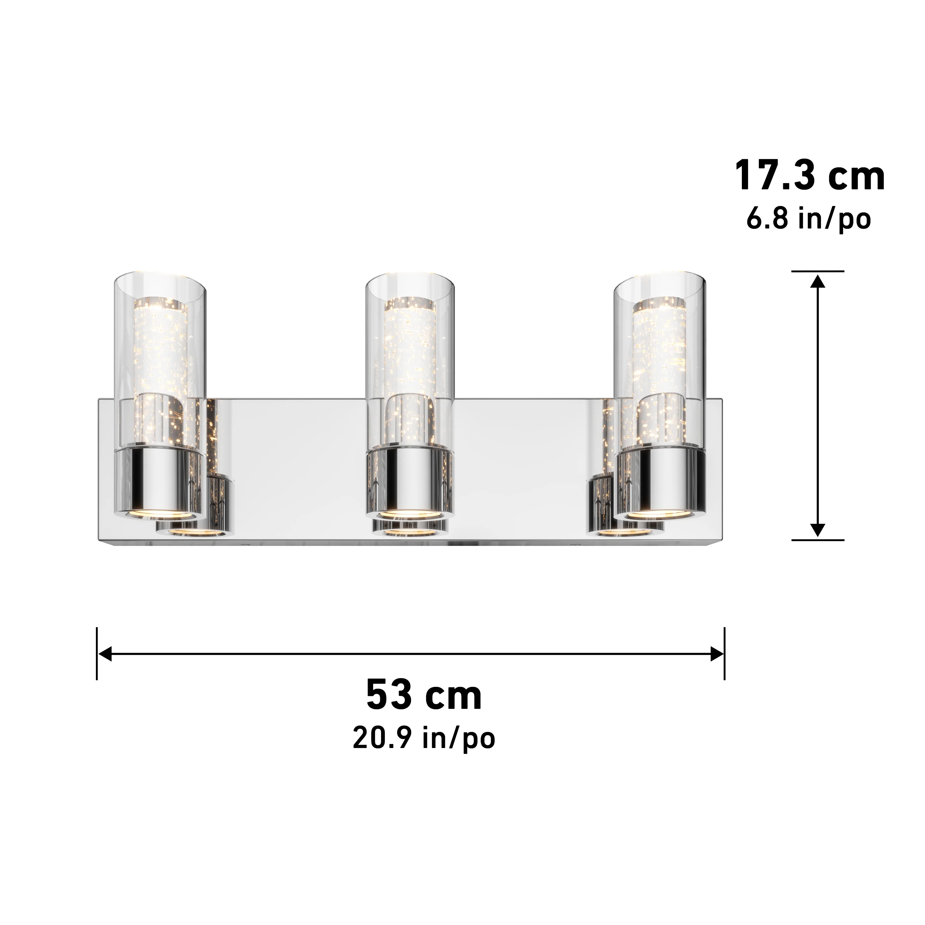 Essence 21-in (53 cm) 3-Light Modern LED Vanity Light for Bathroom - Image 9
