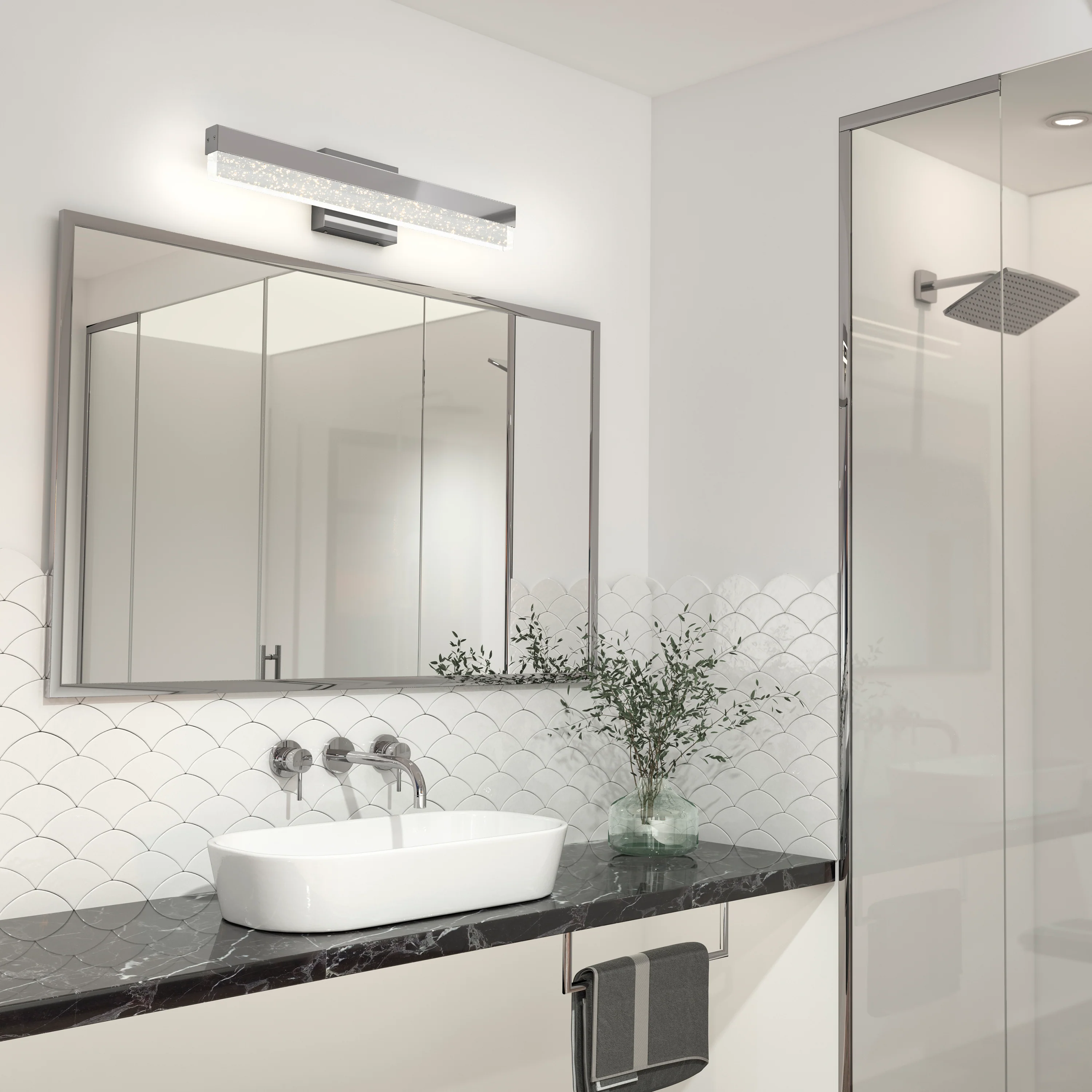 Essence Bubble Bar 27-in (69 cm) Integrated LED Vanity Light Bar for Bathroom