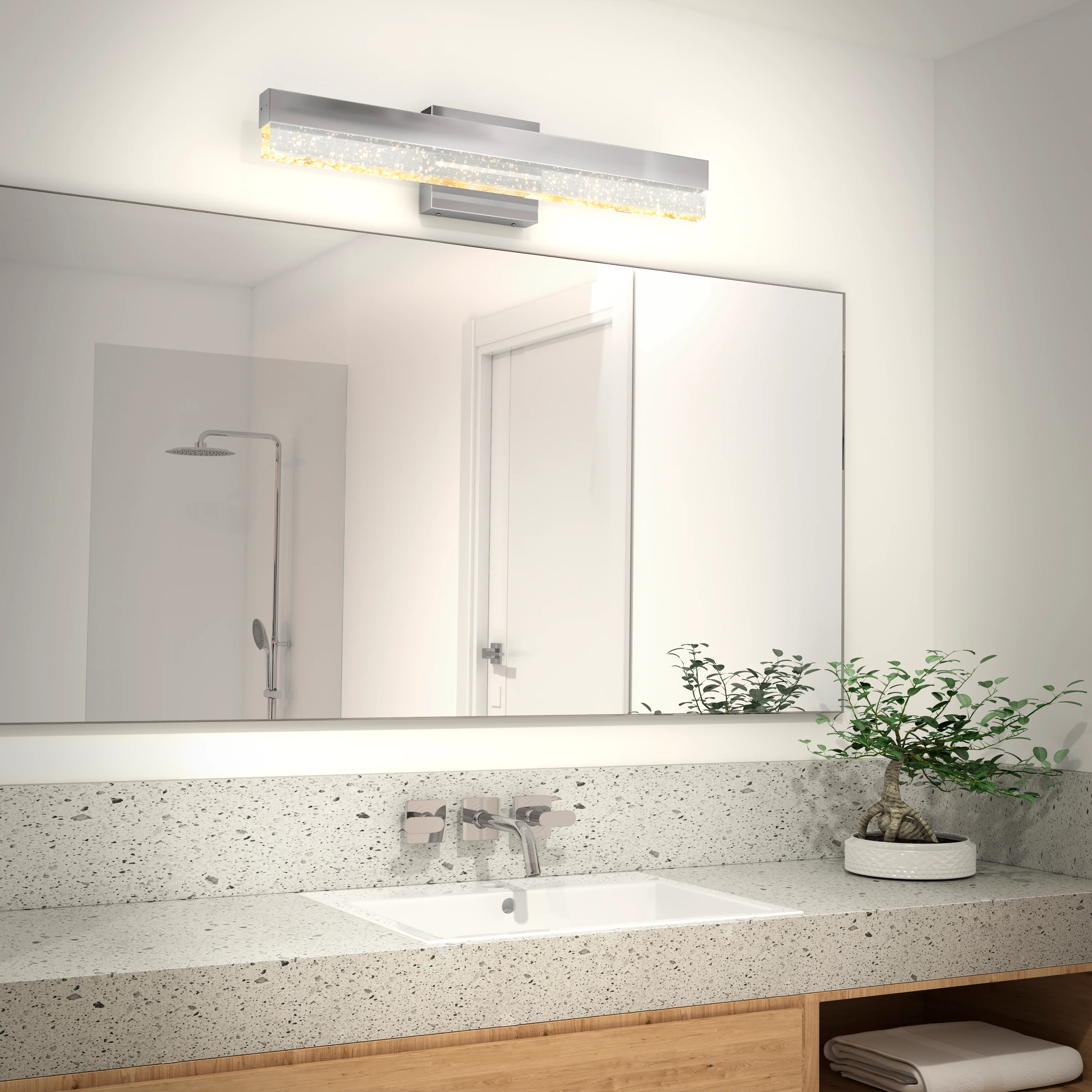 Essence Bubble Bar 27-in (69 cm) Integrated LED Vanity Light Bar for Bathroom - Image 6