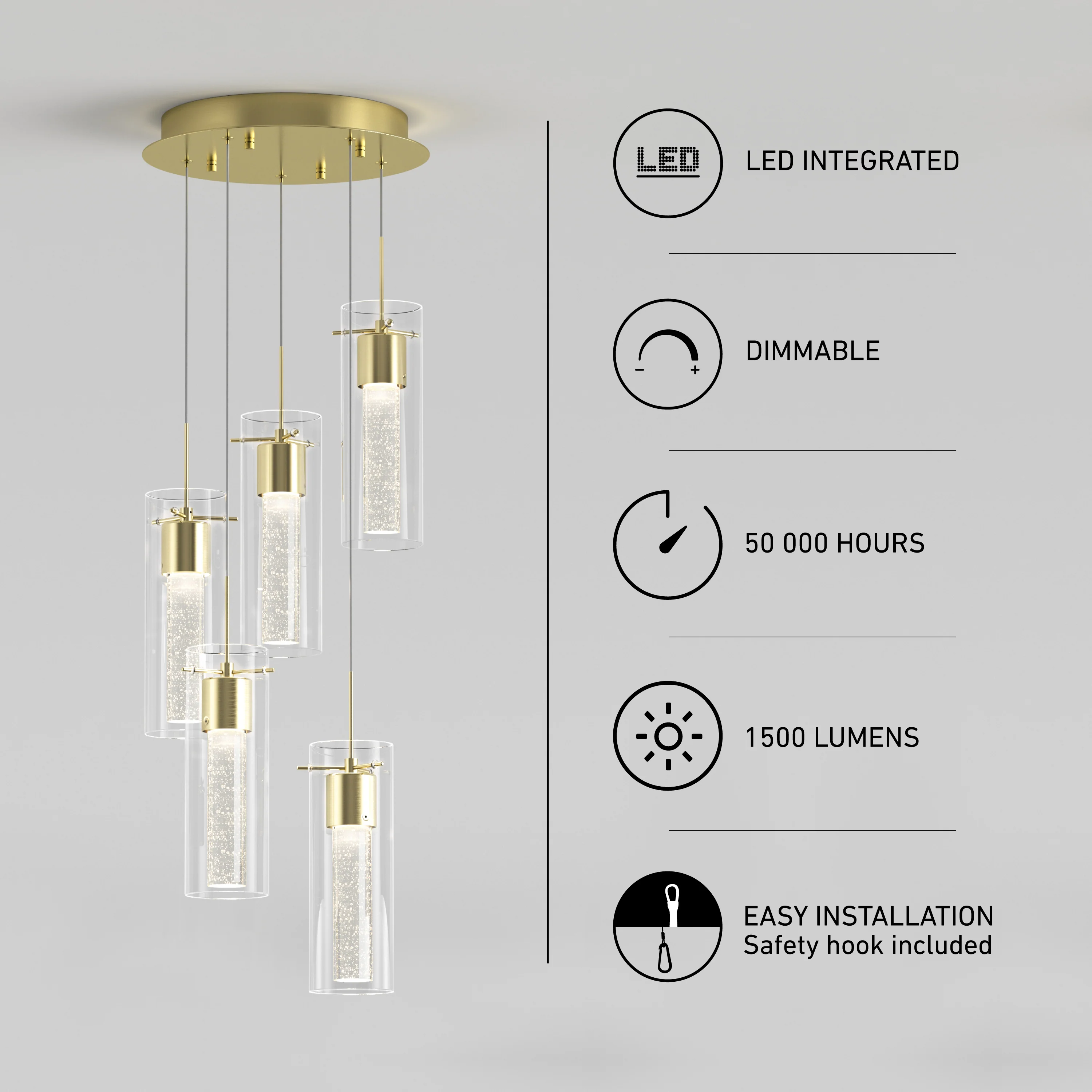 Essence 5-light LED pendant - Image 28