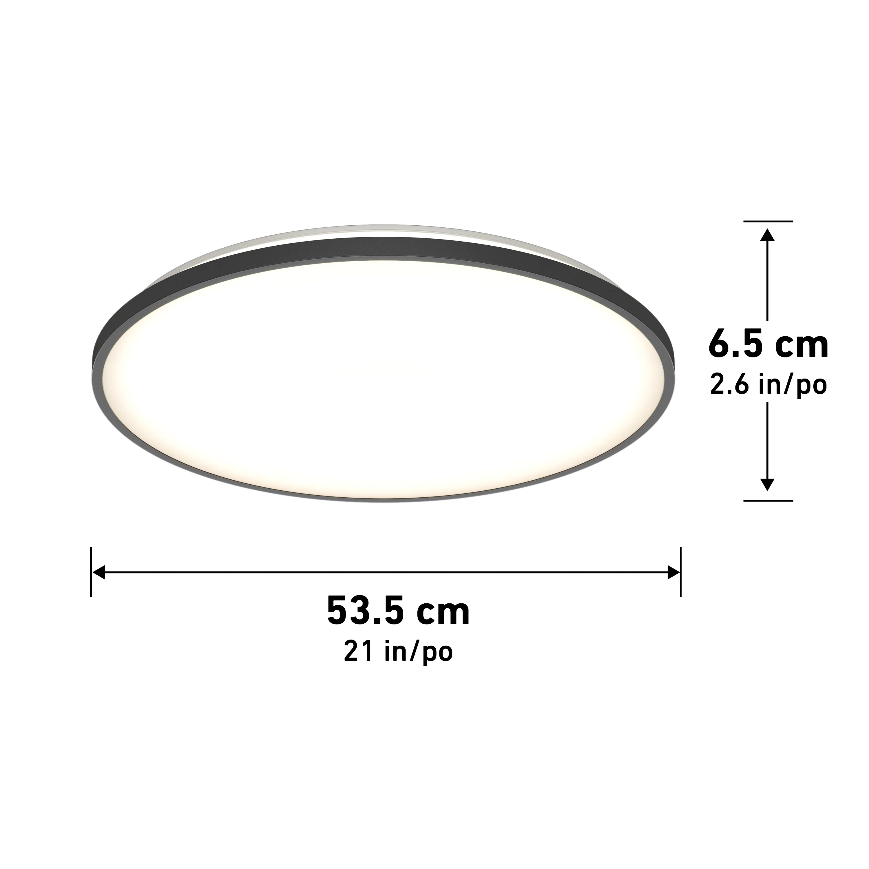 Europa 21 in. (54 cm) Modern LED Flush Mount Ceiling Light - with remote - Image 14