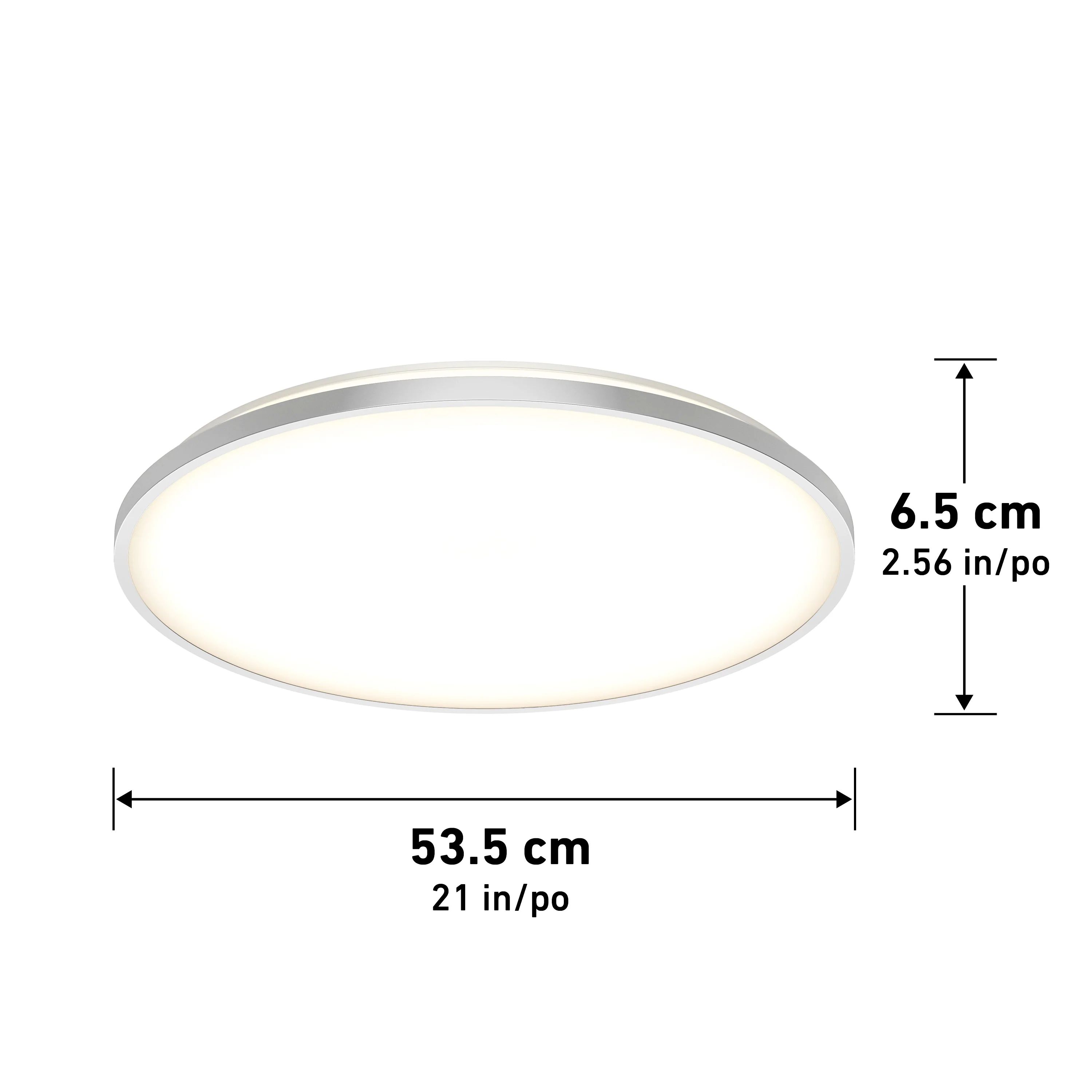 Europa 21 in. (54 cm) Modern LED Flush Mount Ceiling Light - with remote - Image 31