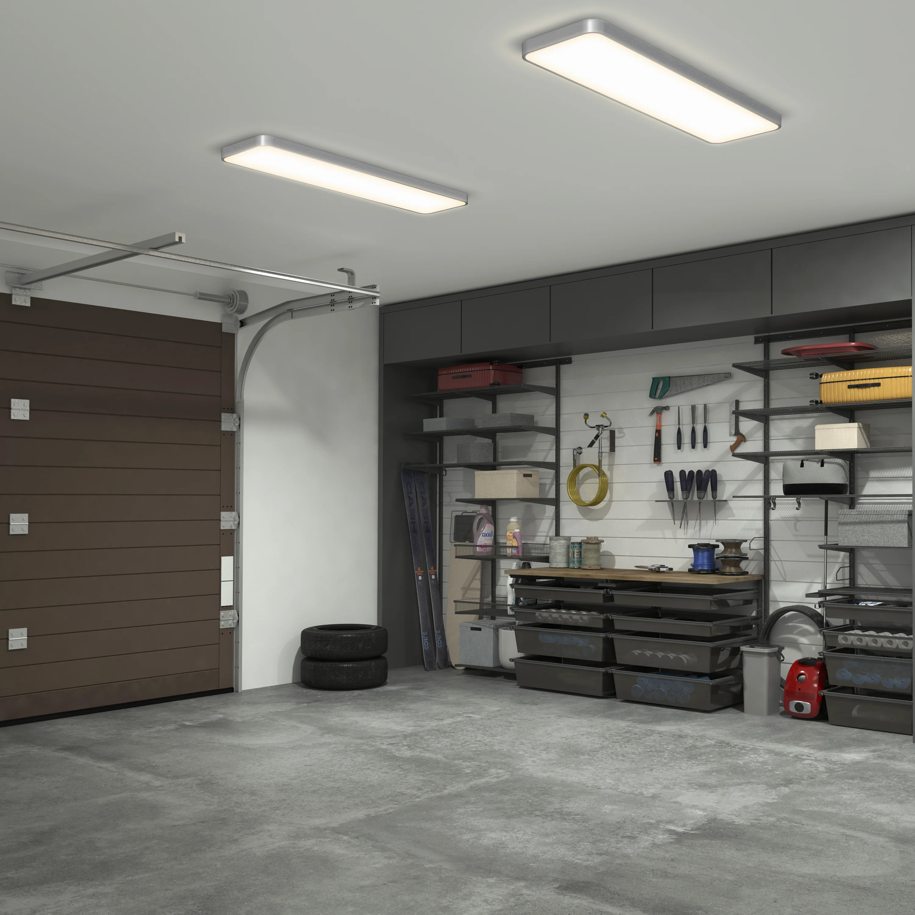 Europa 48 in. x 12 in. (122 x 30 cm) Modern Flush Mount Ceiling Light- with remote - Image 2