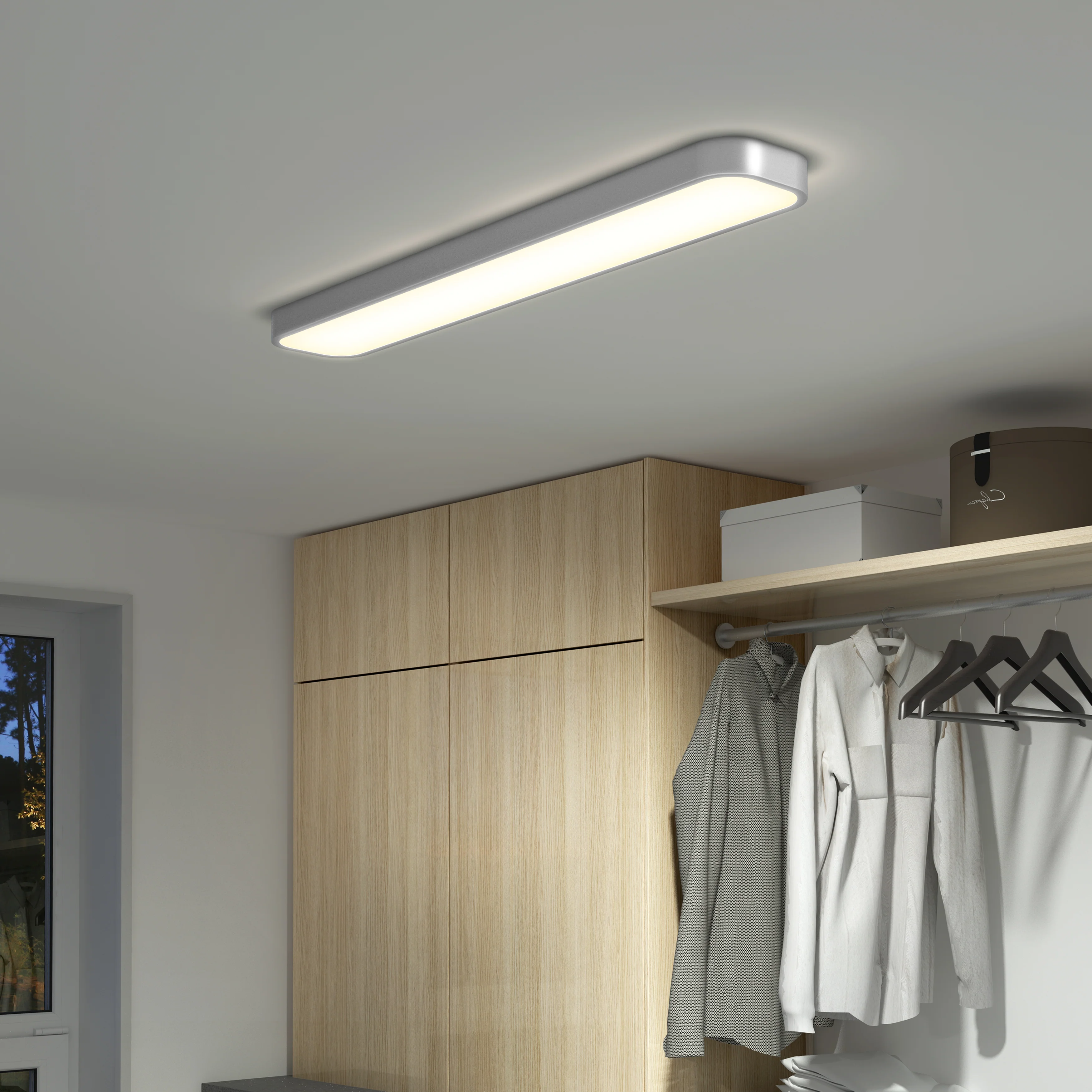 Europa 36 in. x 6 in. (91 x 15 cm) Modern Flush Mount Ceiling Light - with remote - Image 10