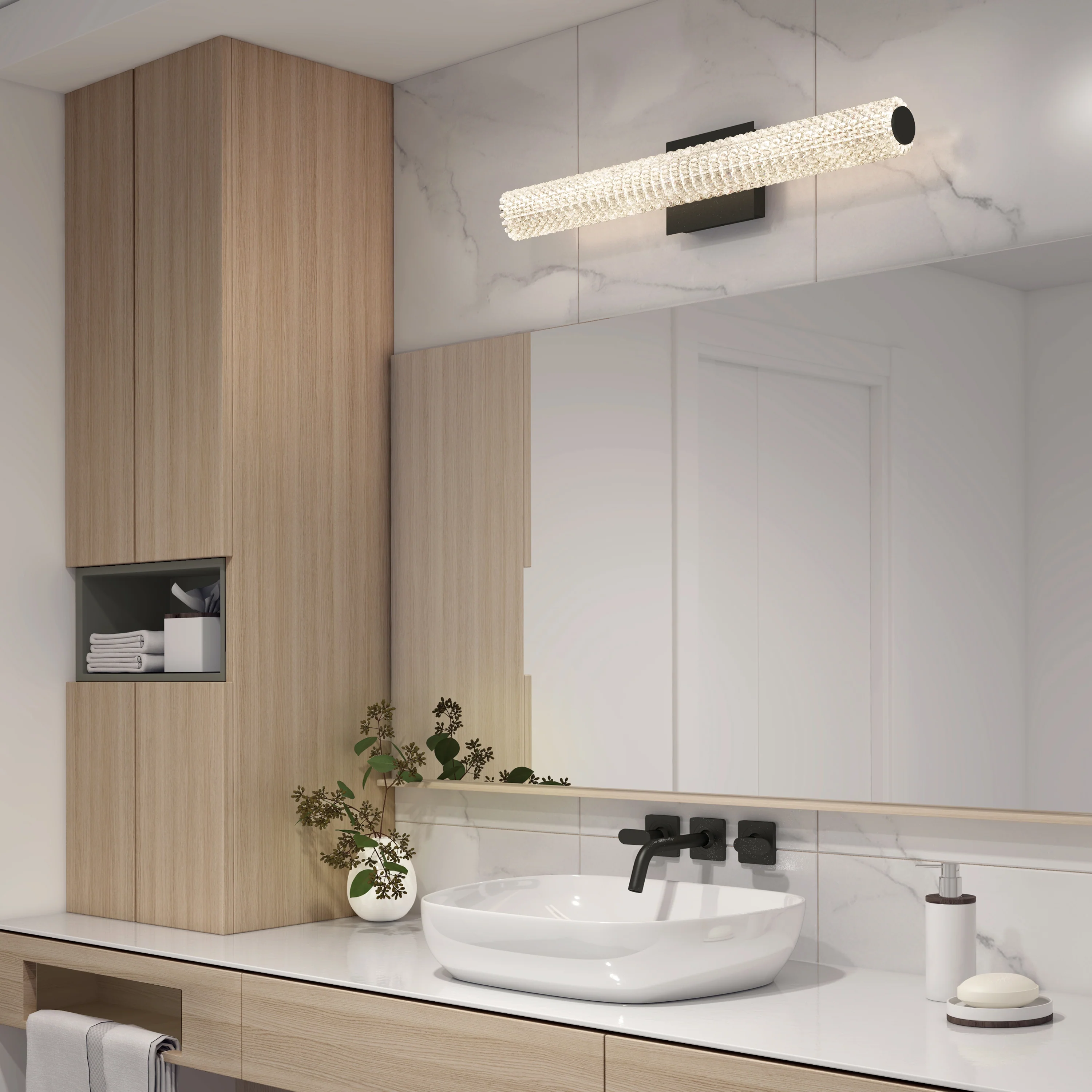 Exalto 27-in (69 cm) Integrated LED Vanity Light Bar for Bathroom - Image 11