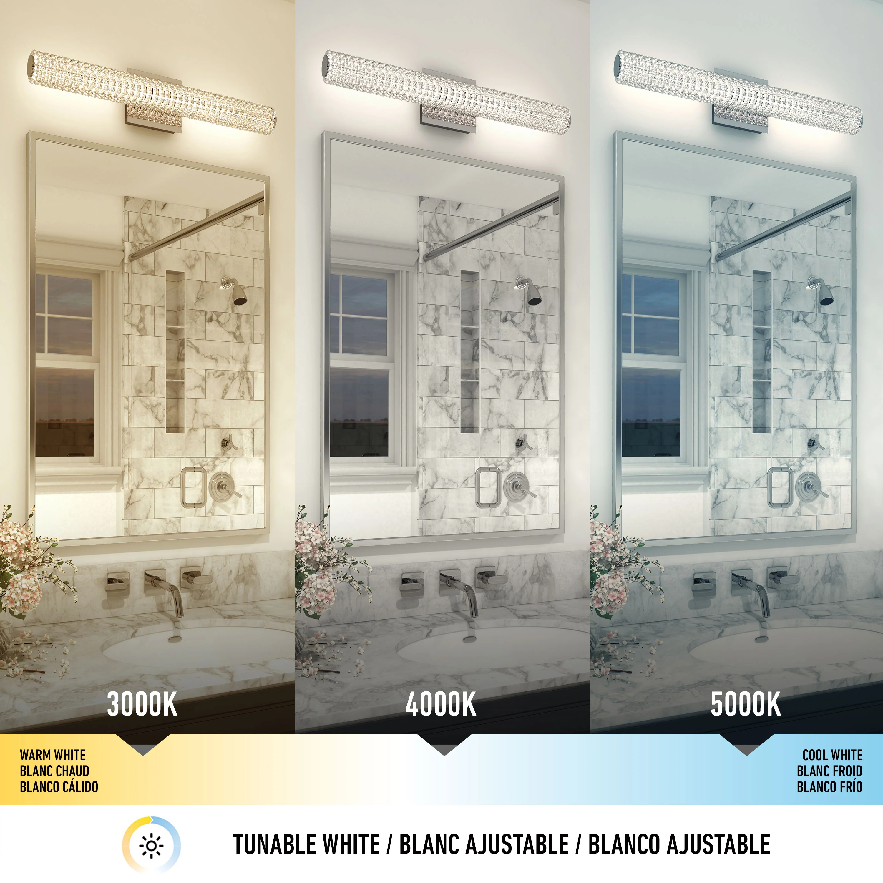 Exalto 27-in (69 cm) Integrated LED Vanity Light Bar for Bathroom - Image 22