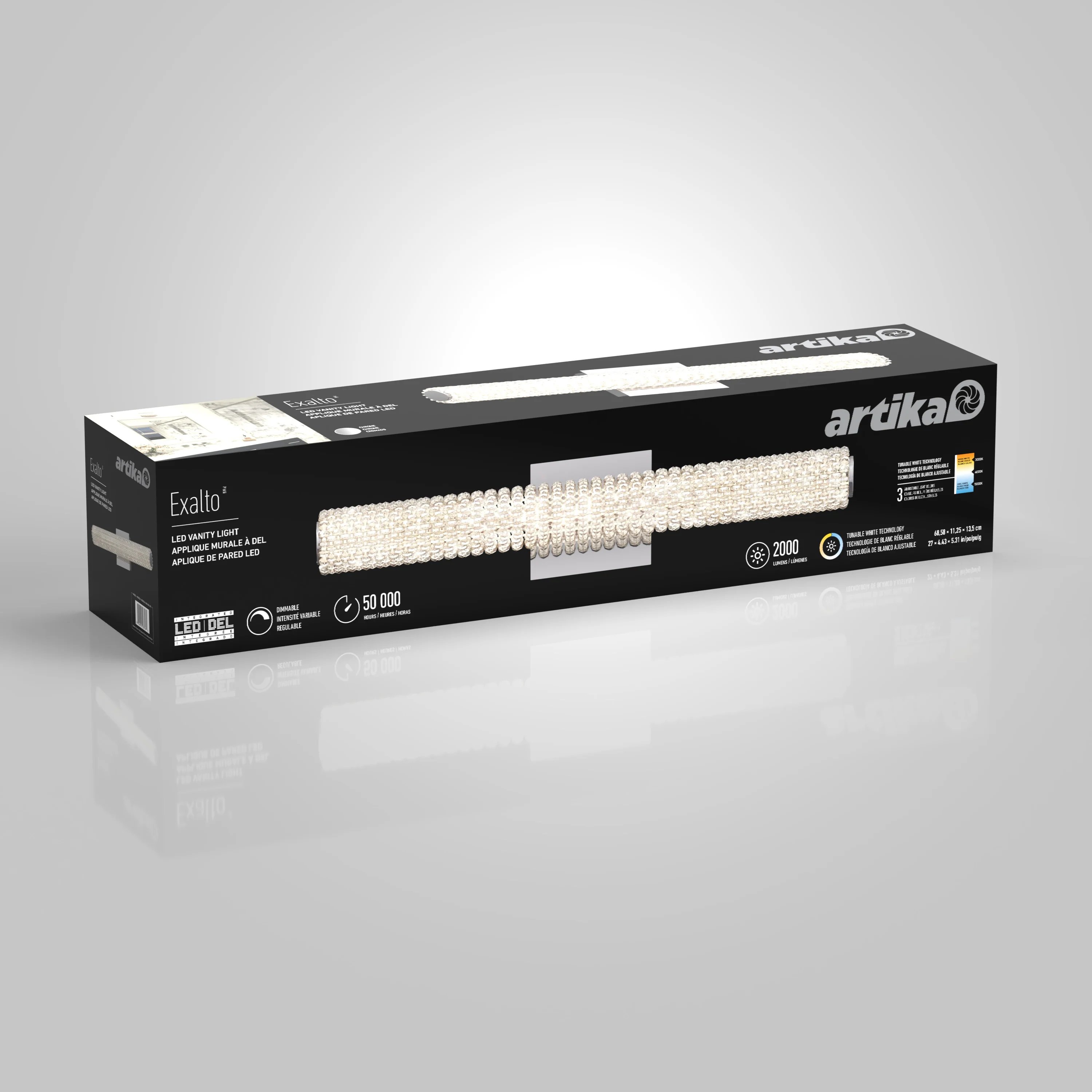 Exalto 27-in (69 cm) Integrated LED Vanity Light Bar for Bathroom - Image 23