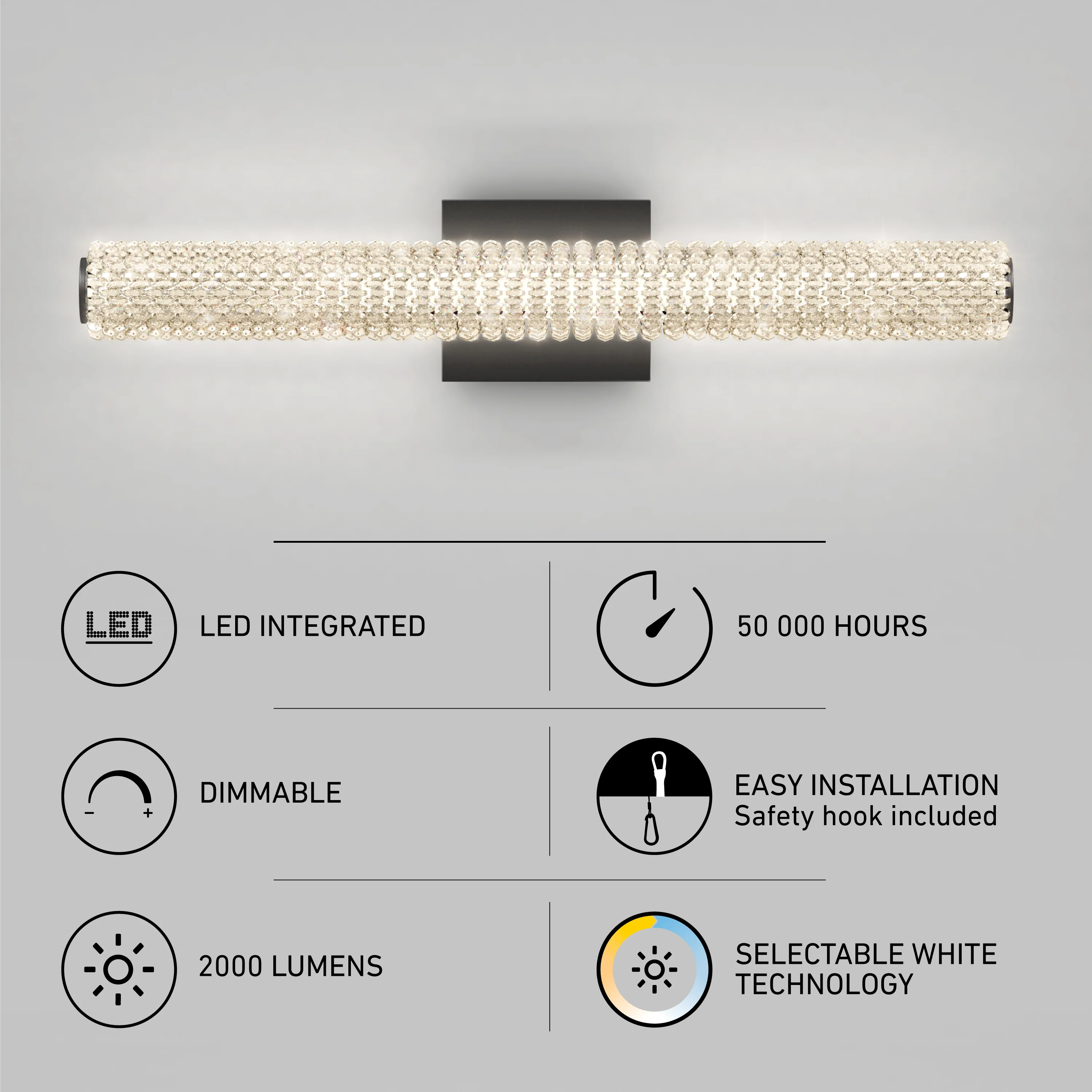 Exalto 27-in (69 cm) Integrated LED Vanity Light Bar for Bathroom - Image 8