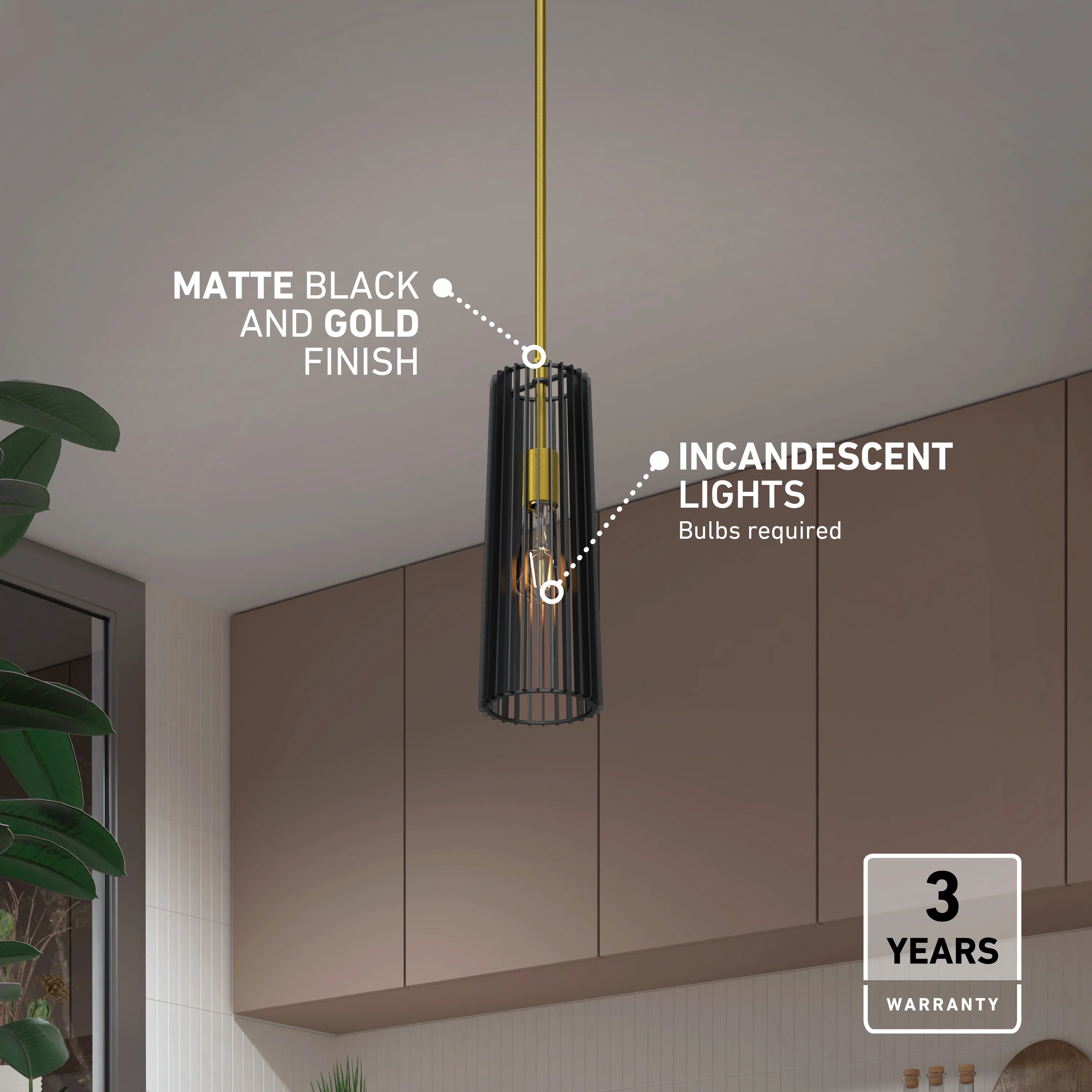 Gatsby Mini modern mid-century pendant light - Image 7