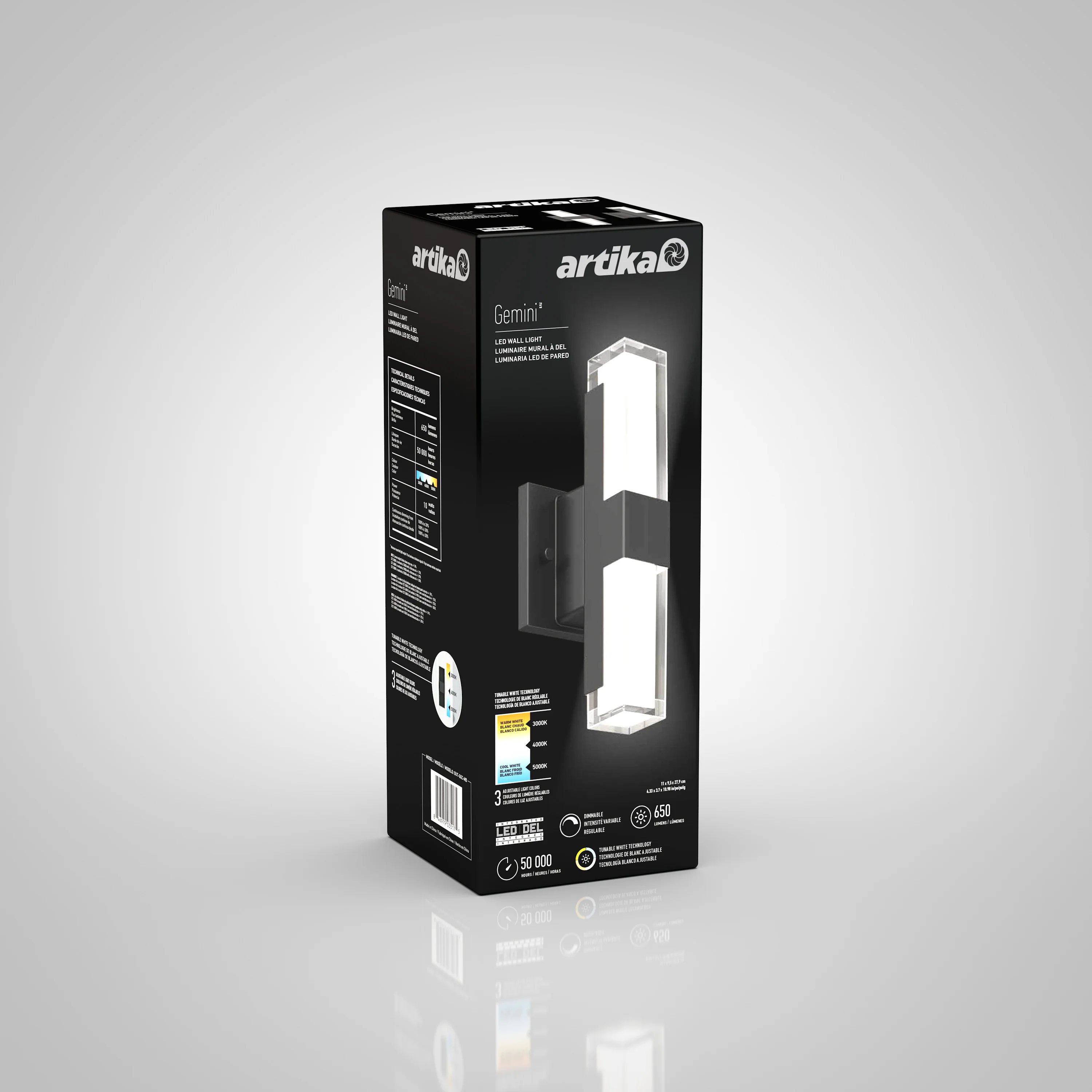 Gemini indoor-outdoor LED wall light - Image 11