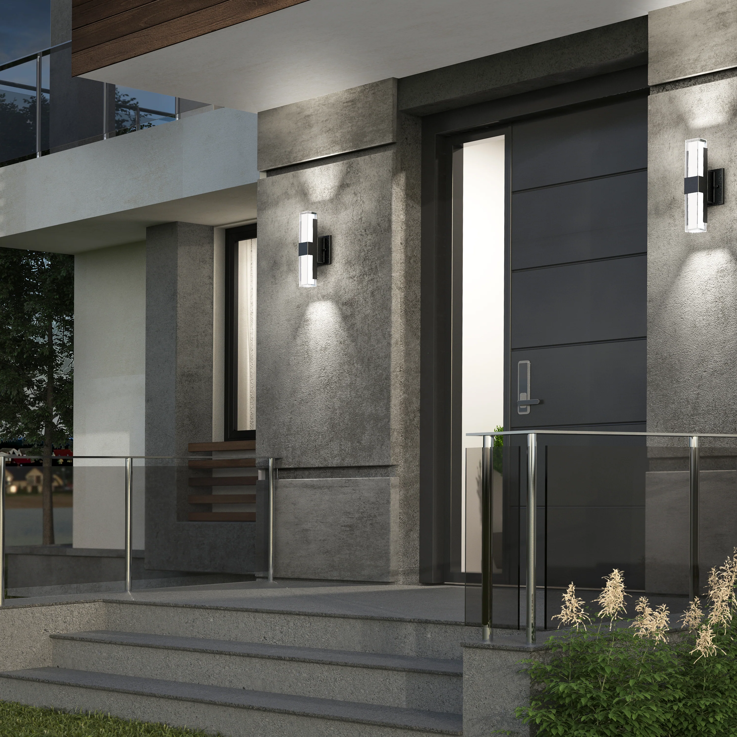 Gemini indoor-outdoor LED wall light - Image 2