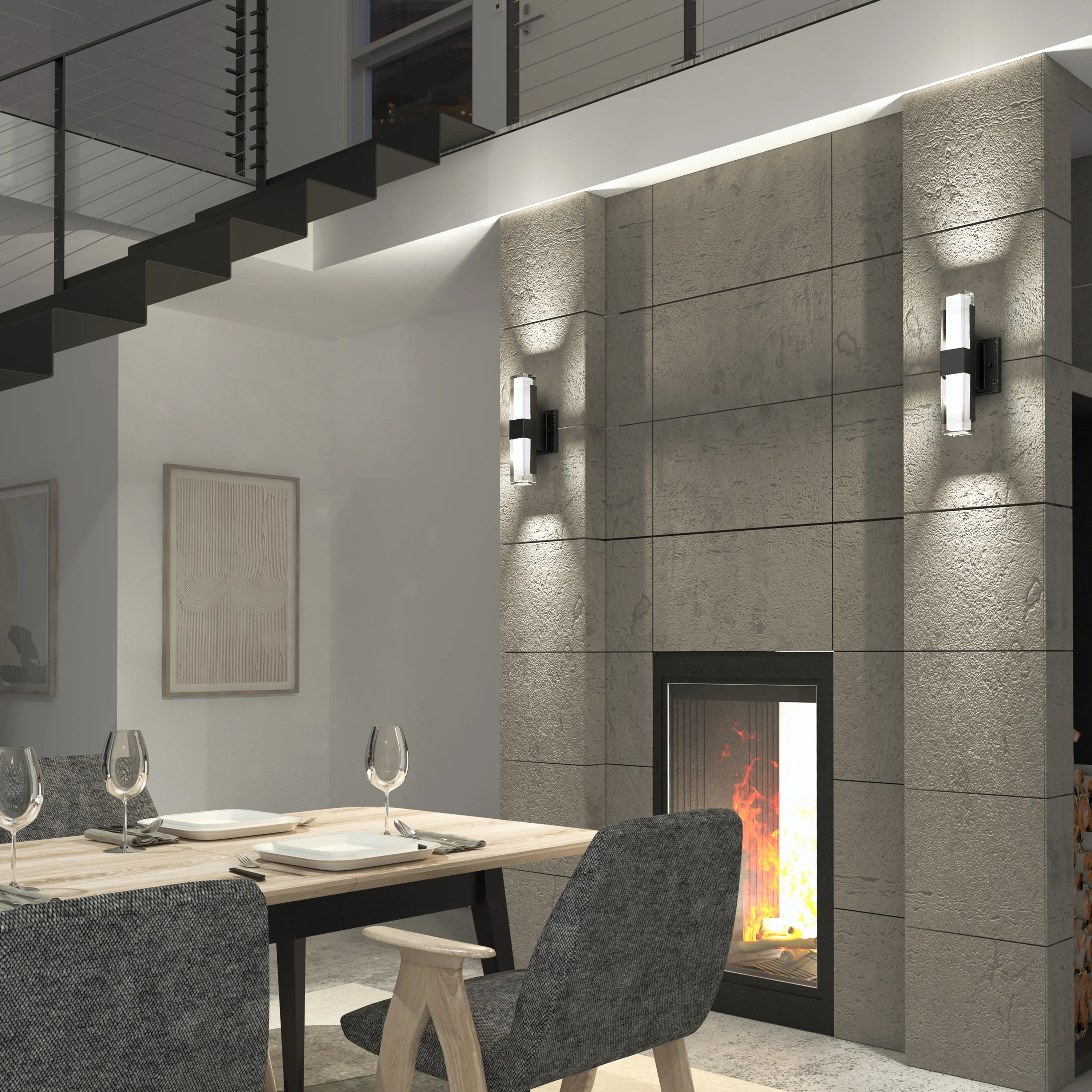 Gemini indoor-outdoor LED wall light - Image 7