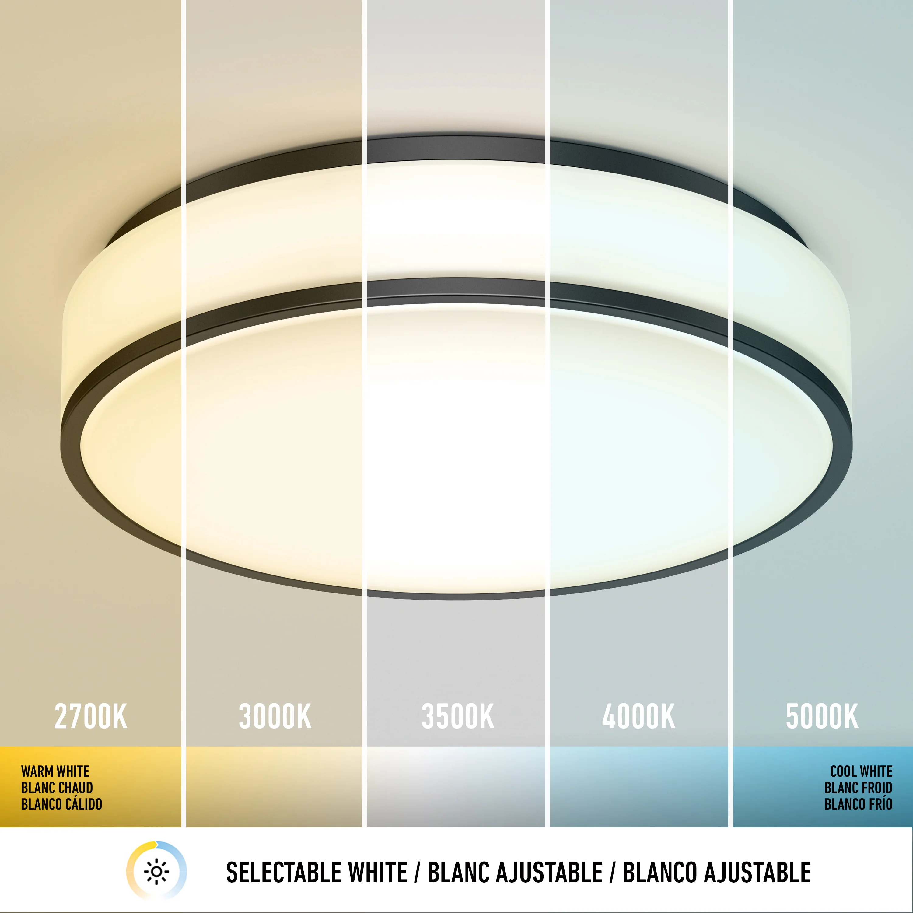 Giada 15 in. (38 cm) Modern LED Flush Mount Ceiling Light 5 CCT - Image 7