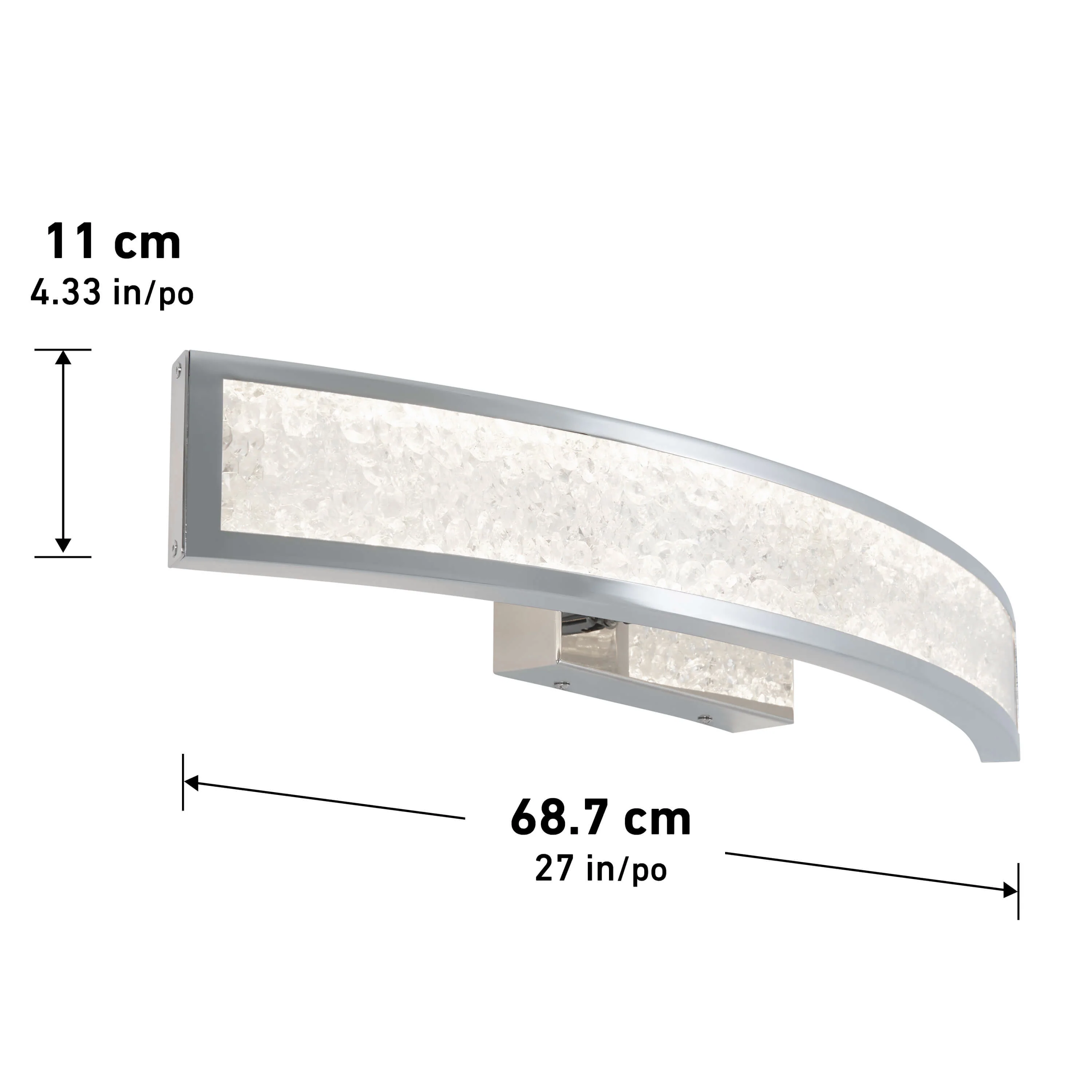 Glitter 27-in (69 cm) Integrated LED Vanity Light Bar for Bathroom - Image 10